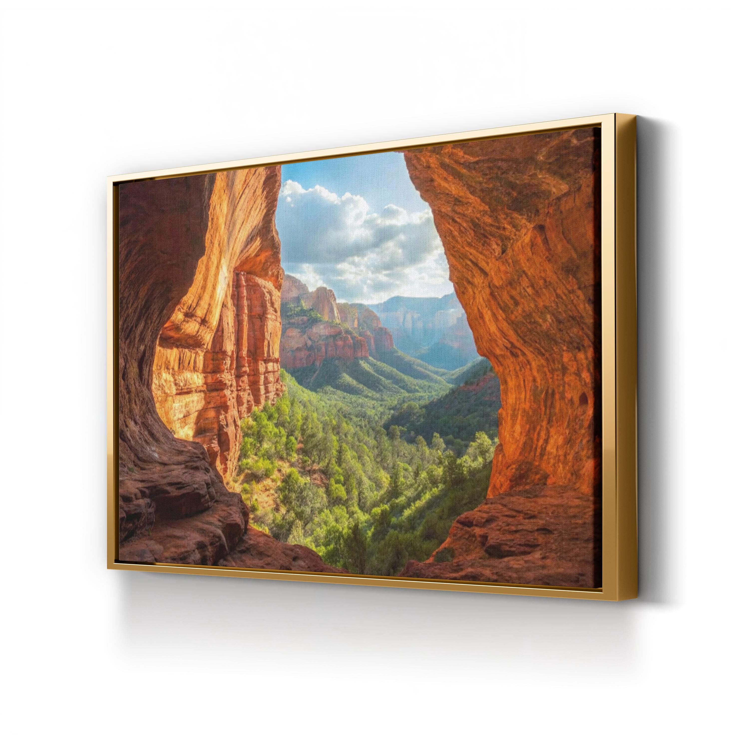 Sedona Subway Cave – Vintage Photography Wall Art | Red Rock Canvas Print