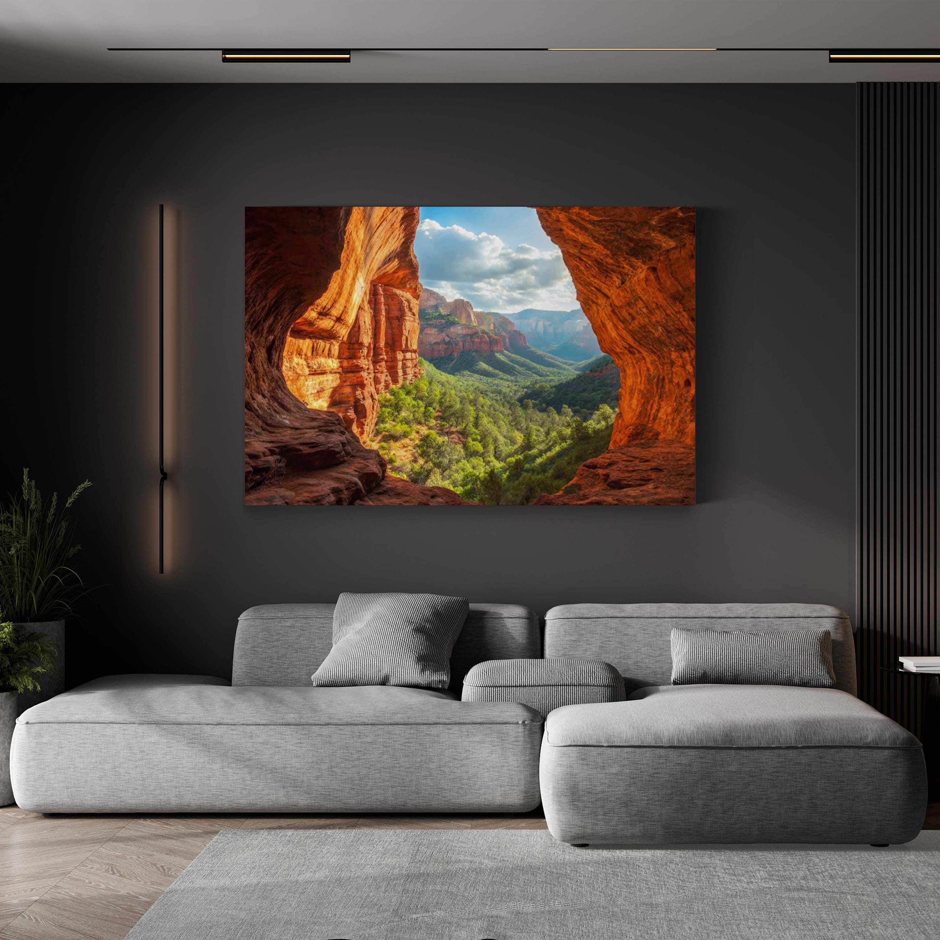 Sedona Subway Cave – Vintage Photography Wall Art | Red Rock Canvas Print