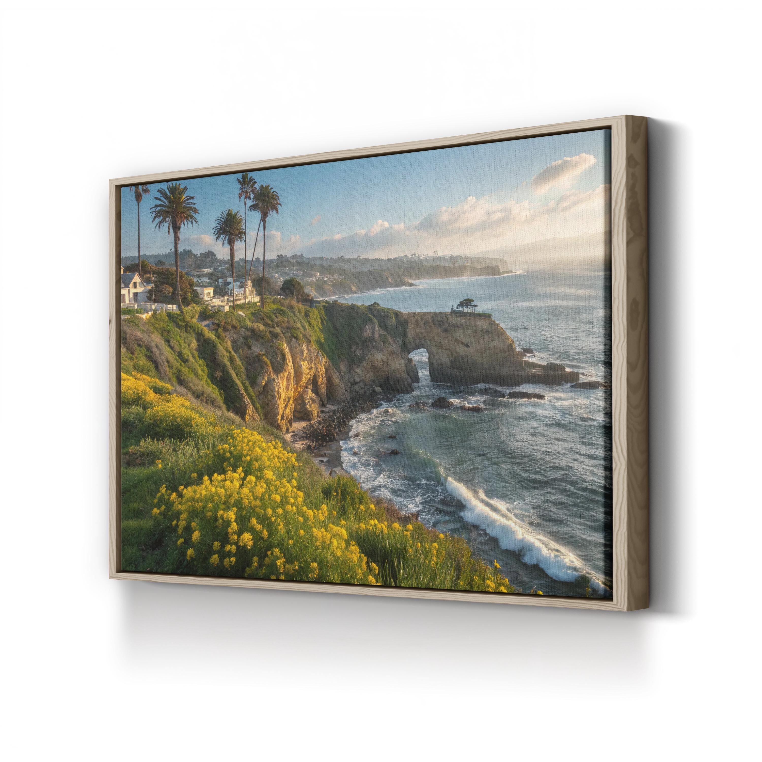 Coastal Cliffside Palm Trees in Malibu California: Coastal Landscape Photography