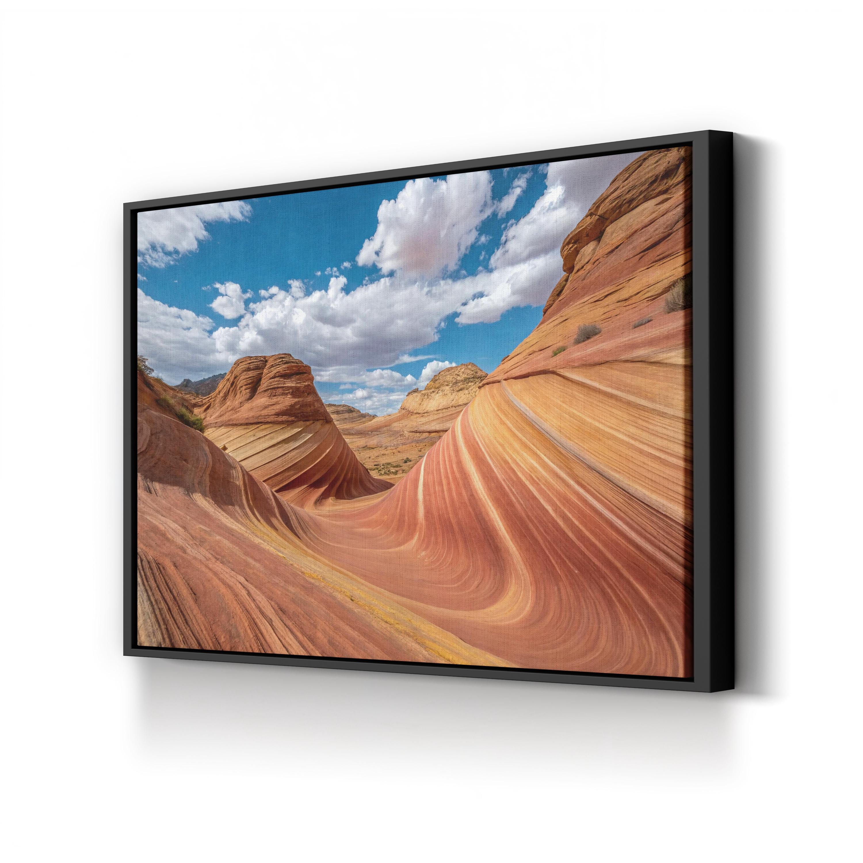 Wave Rock Sandstone – Vintage Photography Wall Art | Desert Landscape Canvas Print