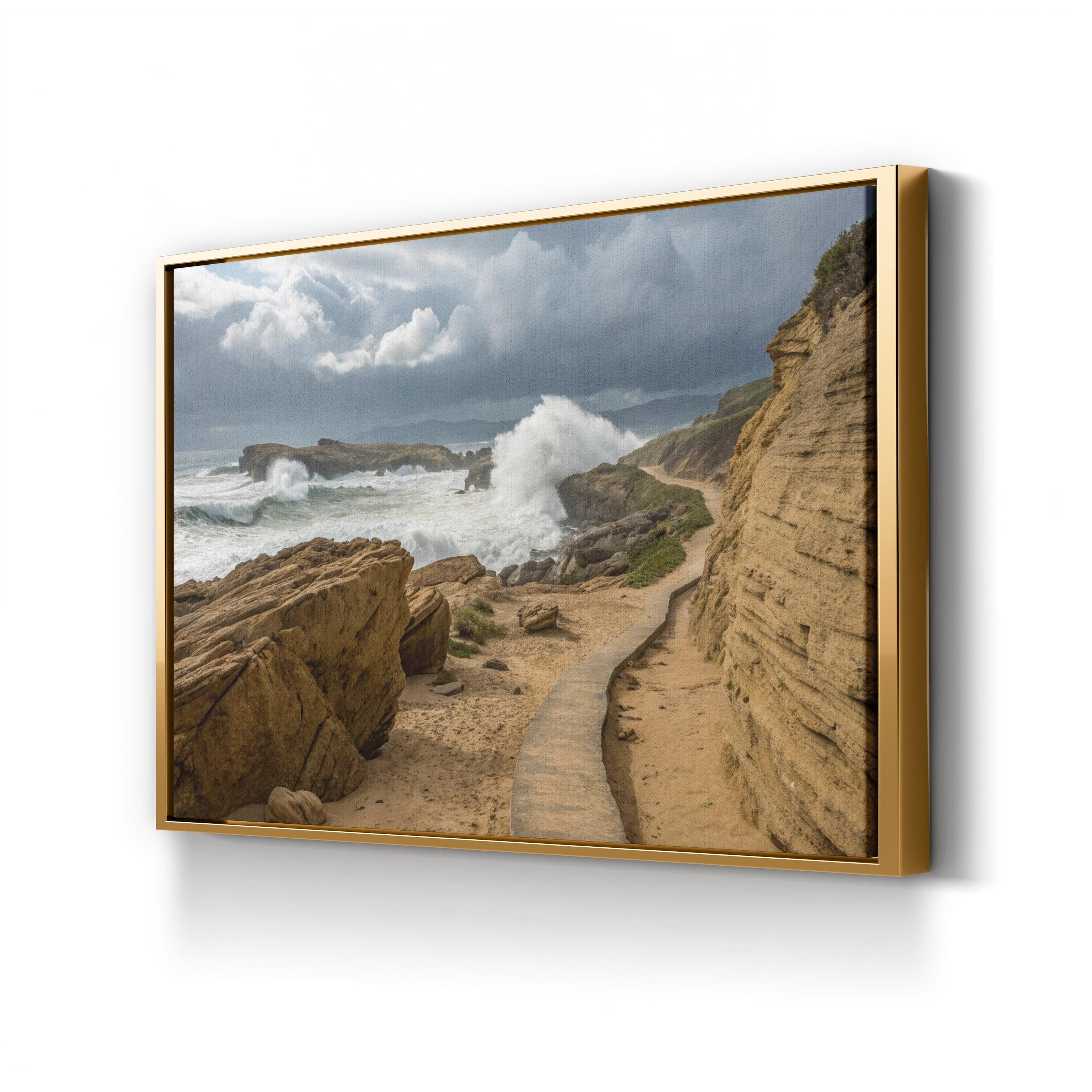 Coastal Pathway — Dramatic Shoreline Canvas Wall Art