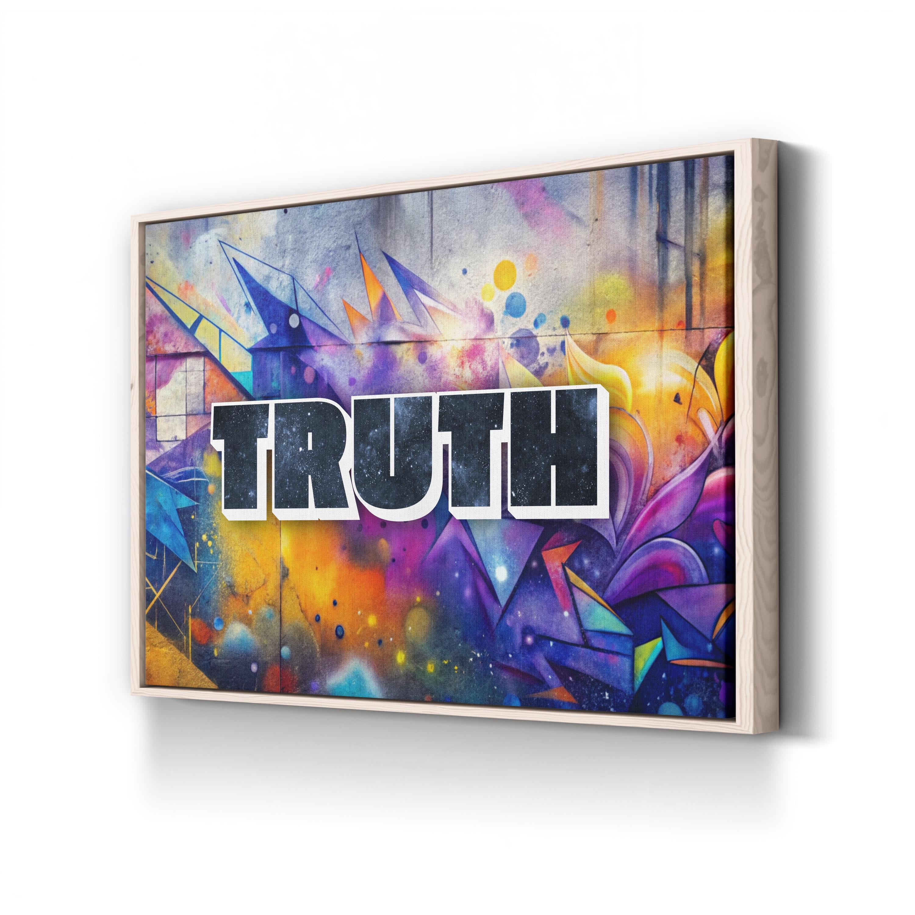 Truth STONE GRAFFITI II Canvas Art: Modern Abstract Typography Wall Art