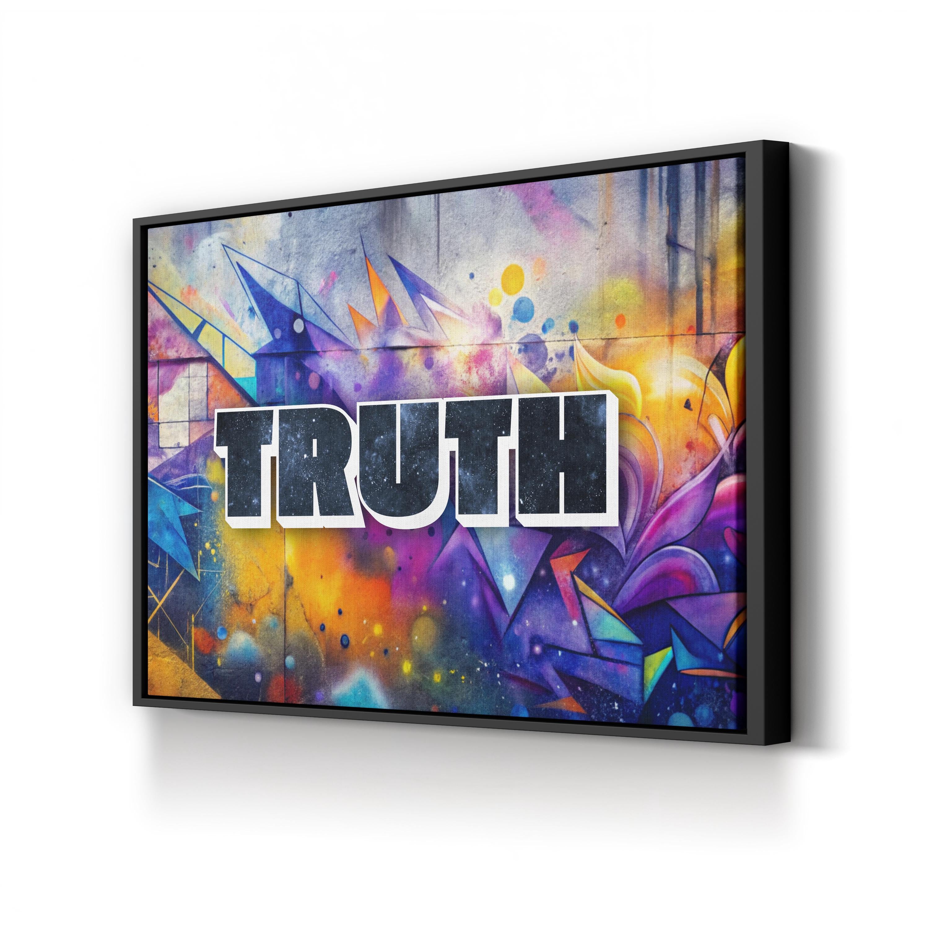 Truth STONE GRAFFITI II Canvas Art: Modern Abstract Typography Wall Art