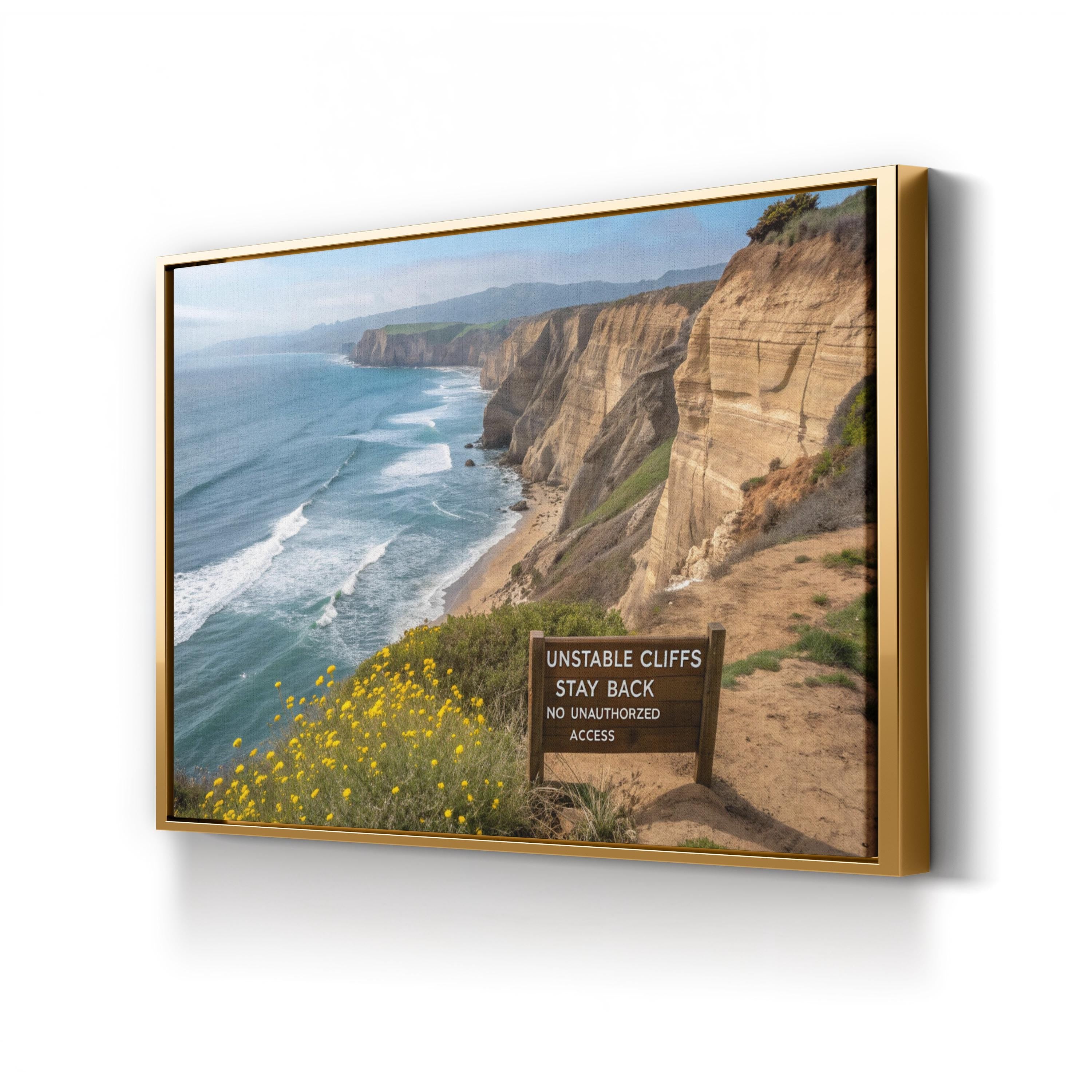 Unstable Cliffs Landscape: Coastal Uneven Cliffs, California Landscape Photography