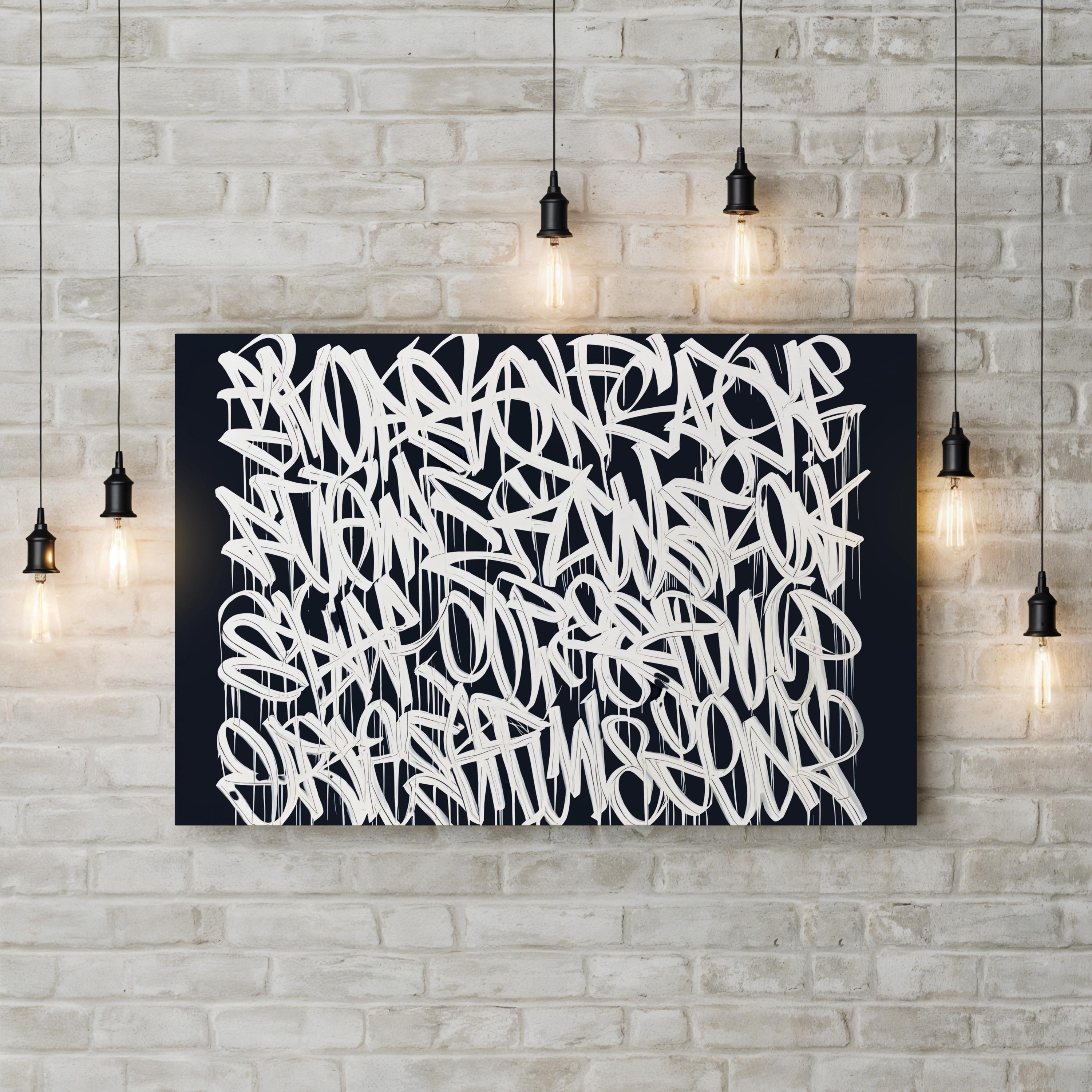 Drip Graffiti Canvas Art – Urban Typography, Modern Wall Decor