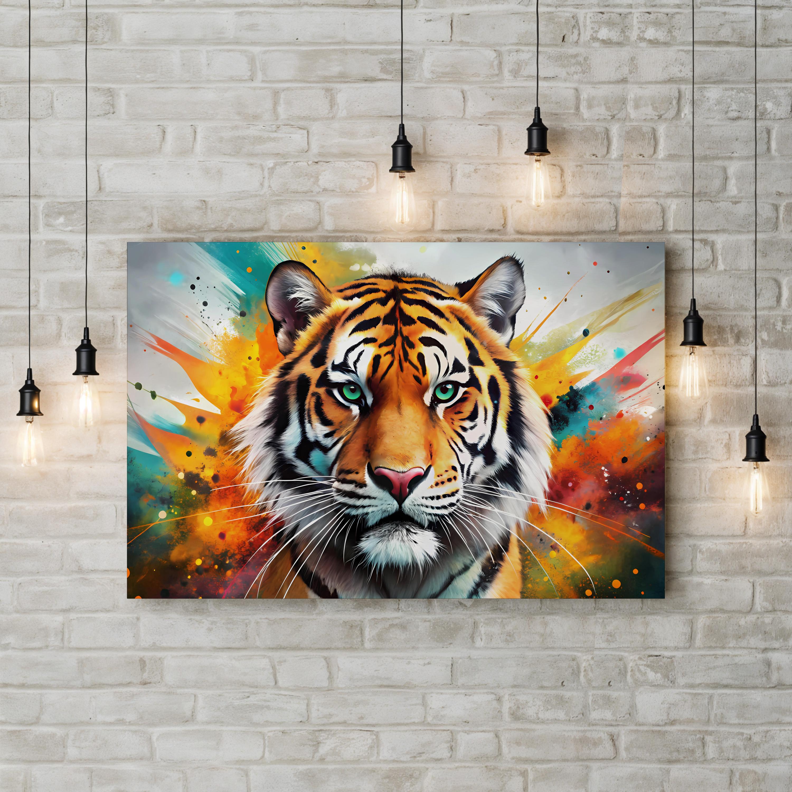 Year of the Tiger – Period Illustration Wall Art | Asian Zodiac Watercolor Canvas Print