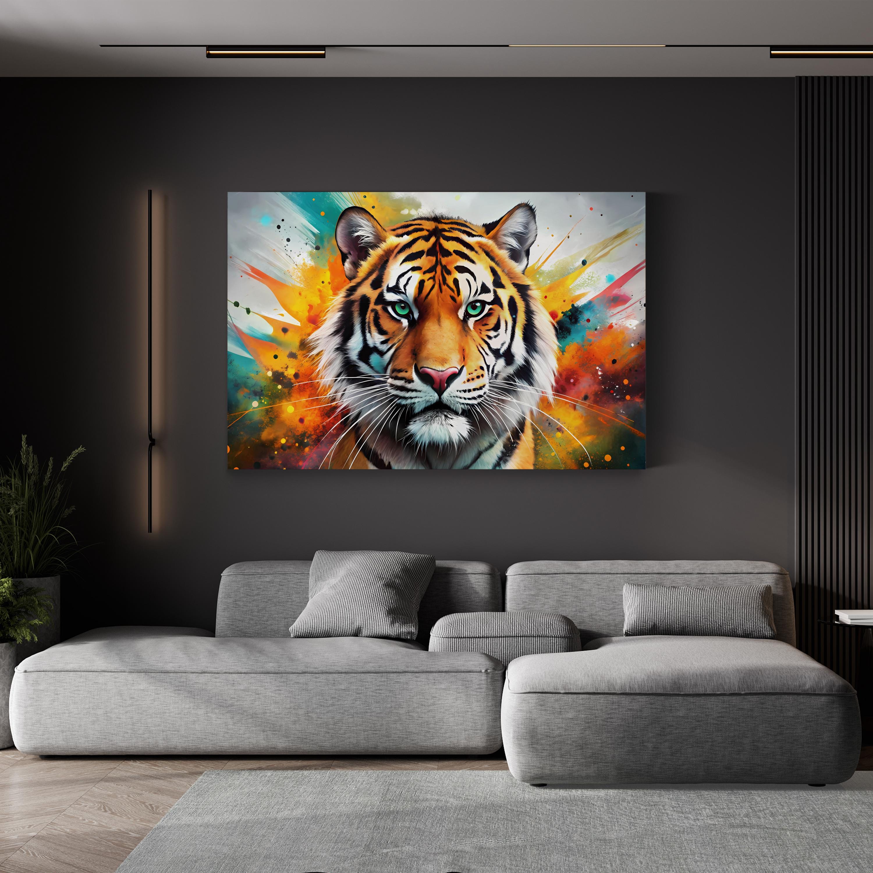 Year of the Tiger – Period Illustration Wall Art | Asian Zodiac Watercolor Canvas Print