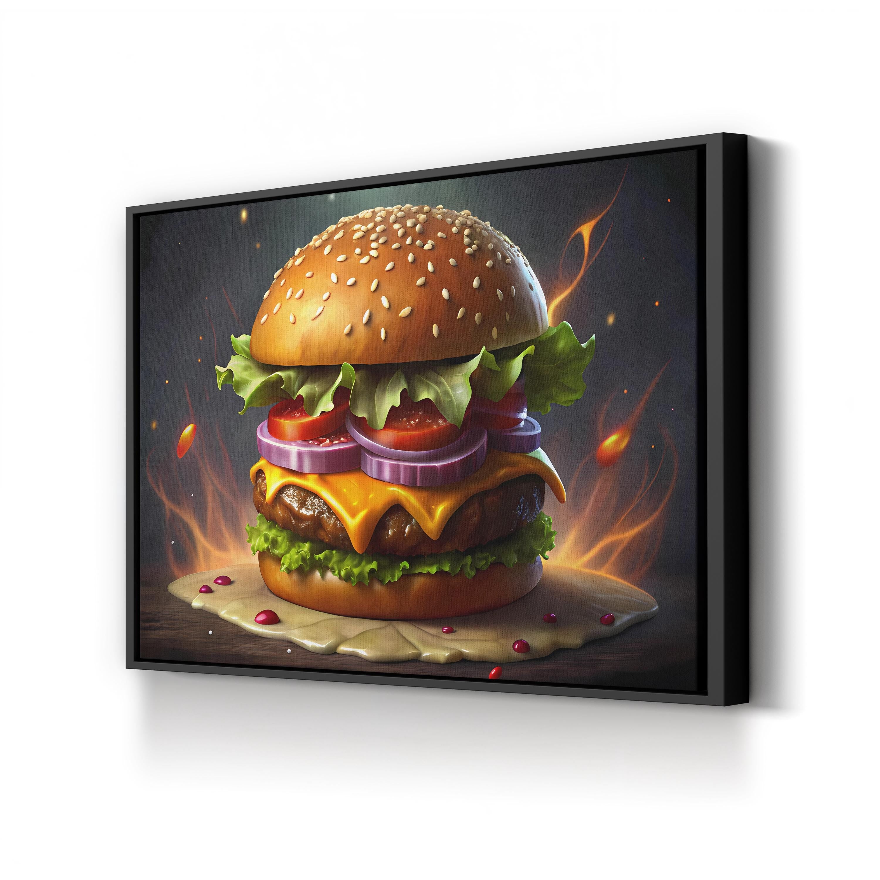 You Had Me at Cheeseburger – Modern Pop Art Cheeseburger Wall Art