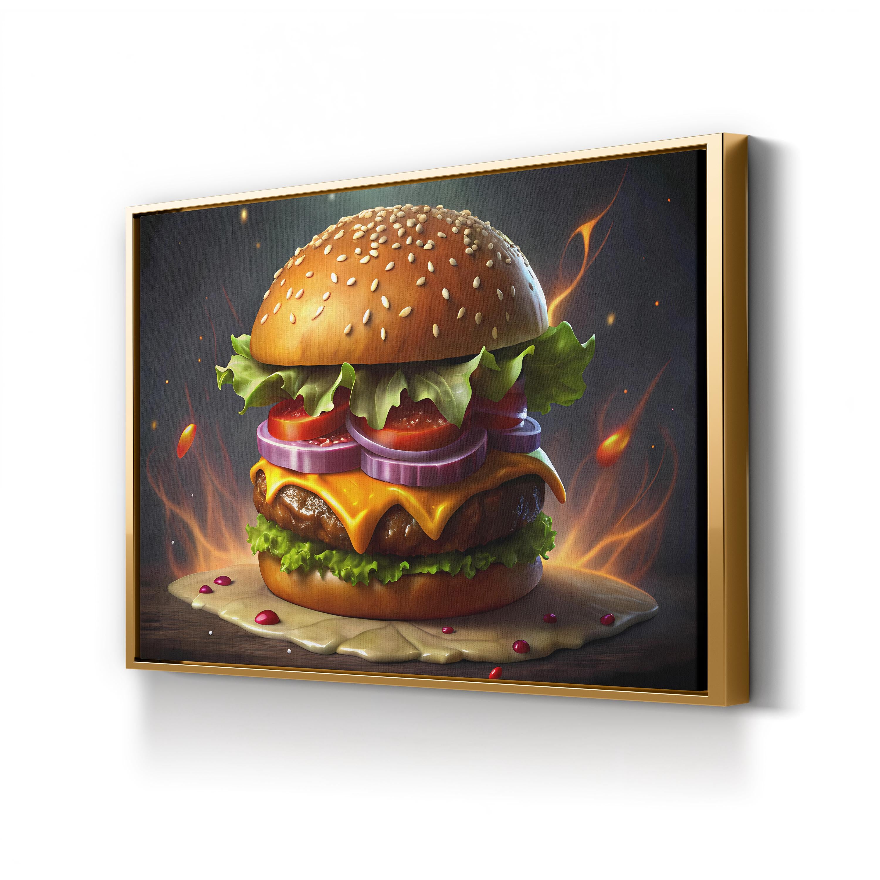 You Had Me at Cheeseburger – Modern Pop Art Cheeseburger Wall Art
