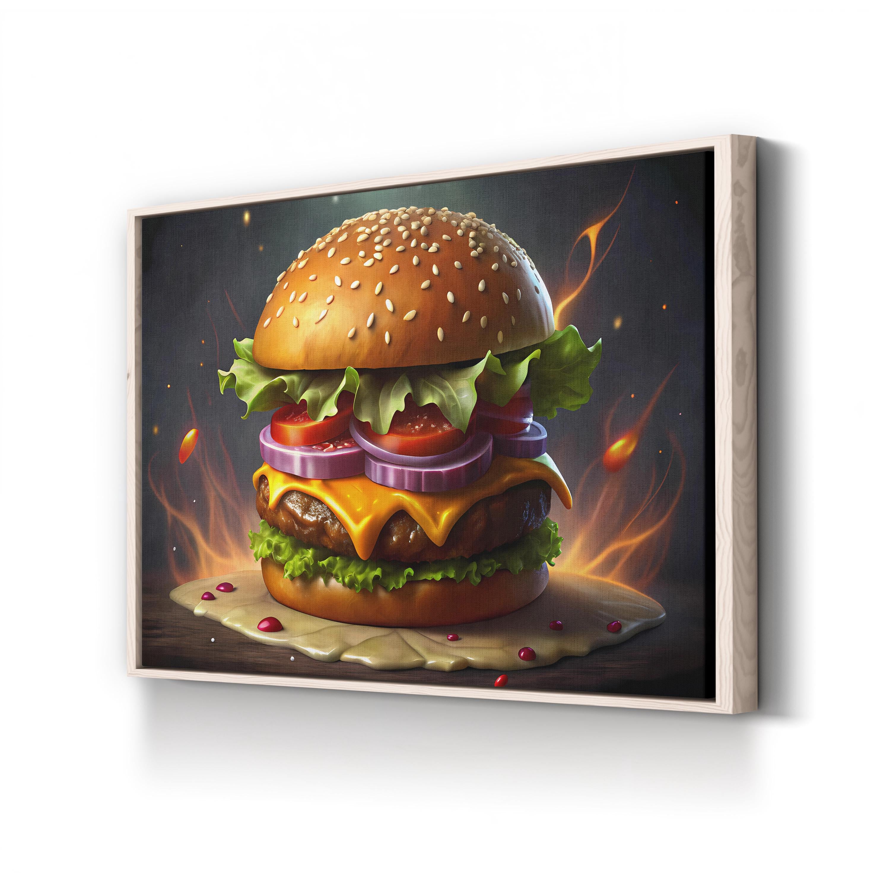 You Had Me at Cheeseburger – Modern Pop Art Cheeseburger Wall Art