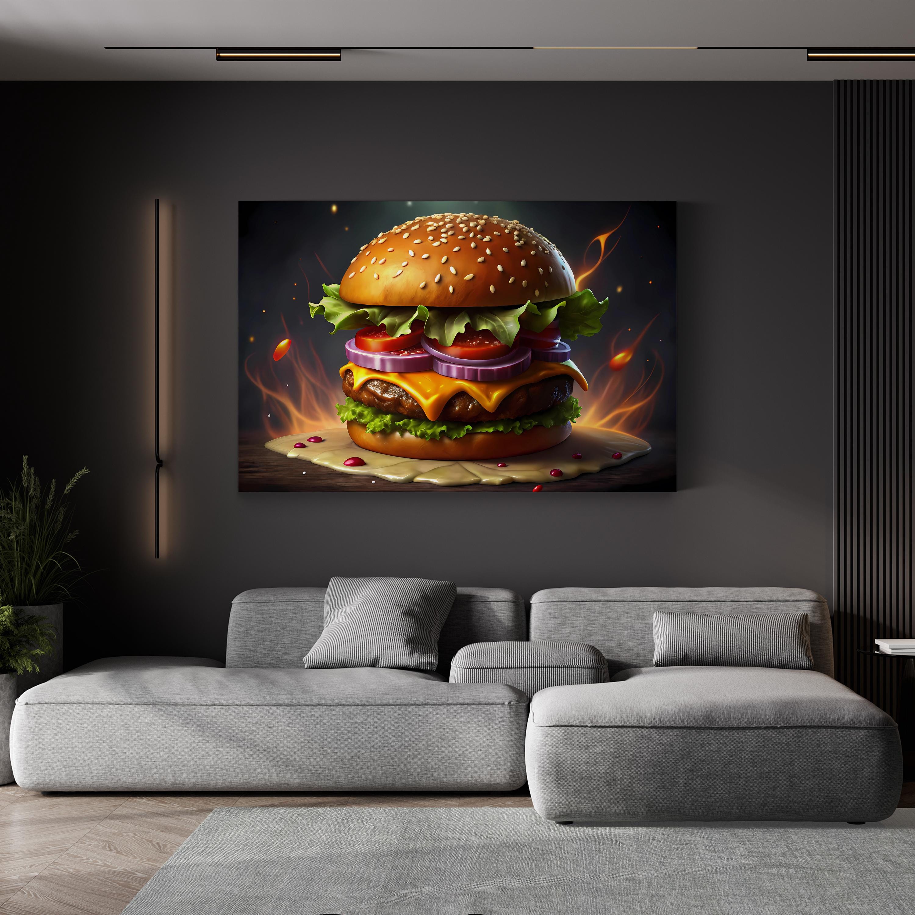 You Had Me at Cheeseburger – Modern Pop Art Cheeseburger Wall Art