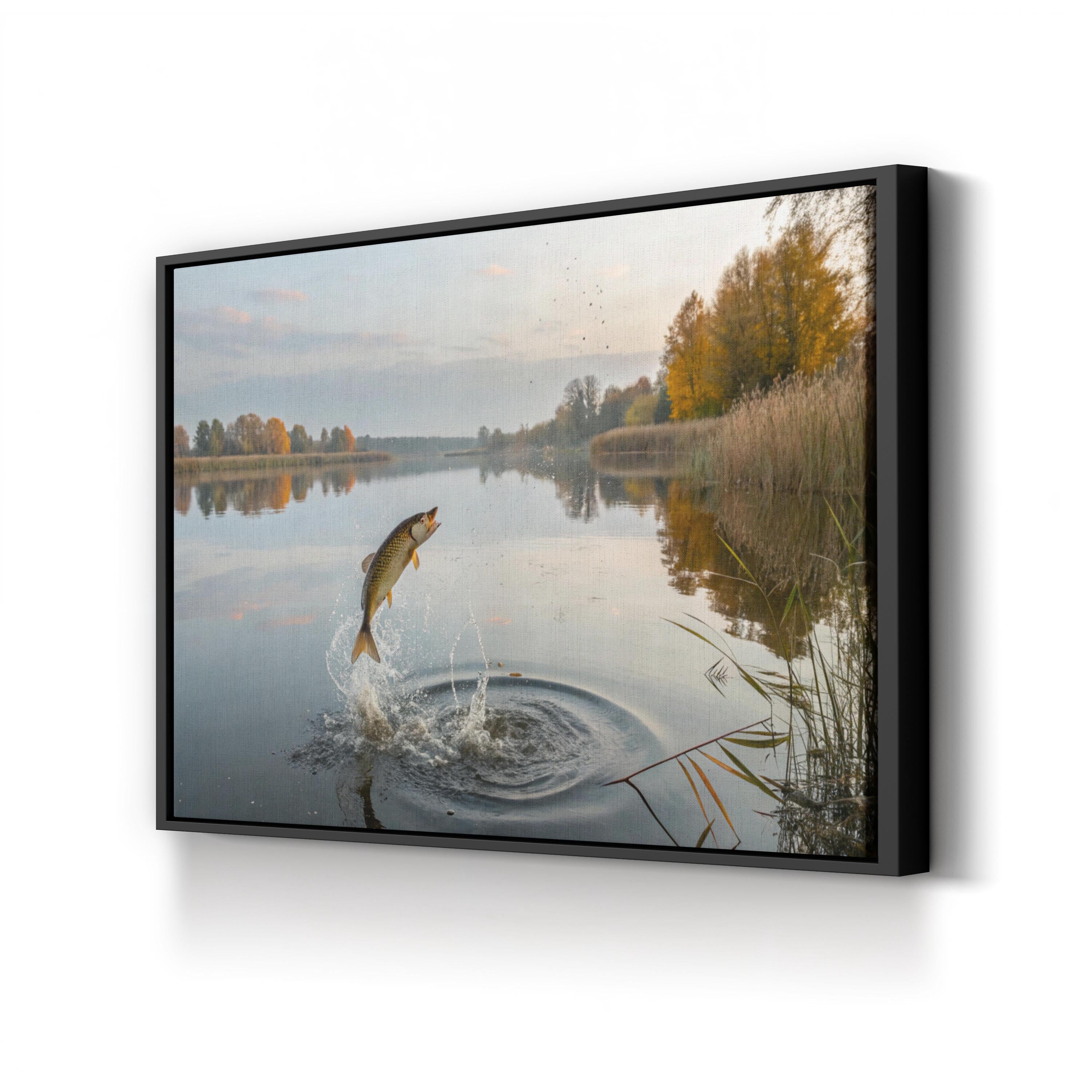Jumping Fish Canvas Print – Coastal Wildlife Photography