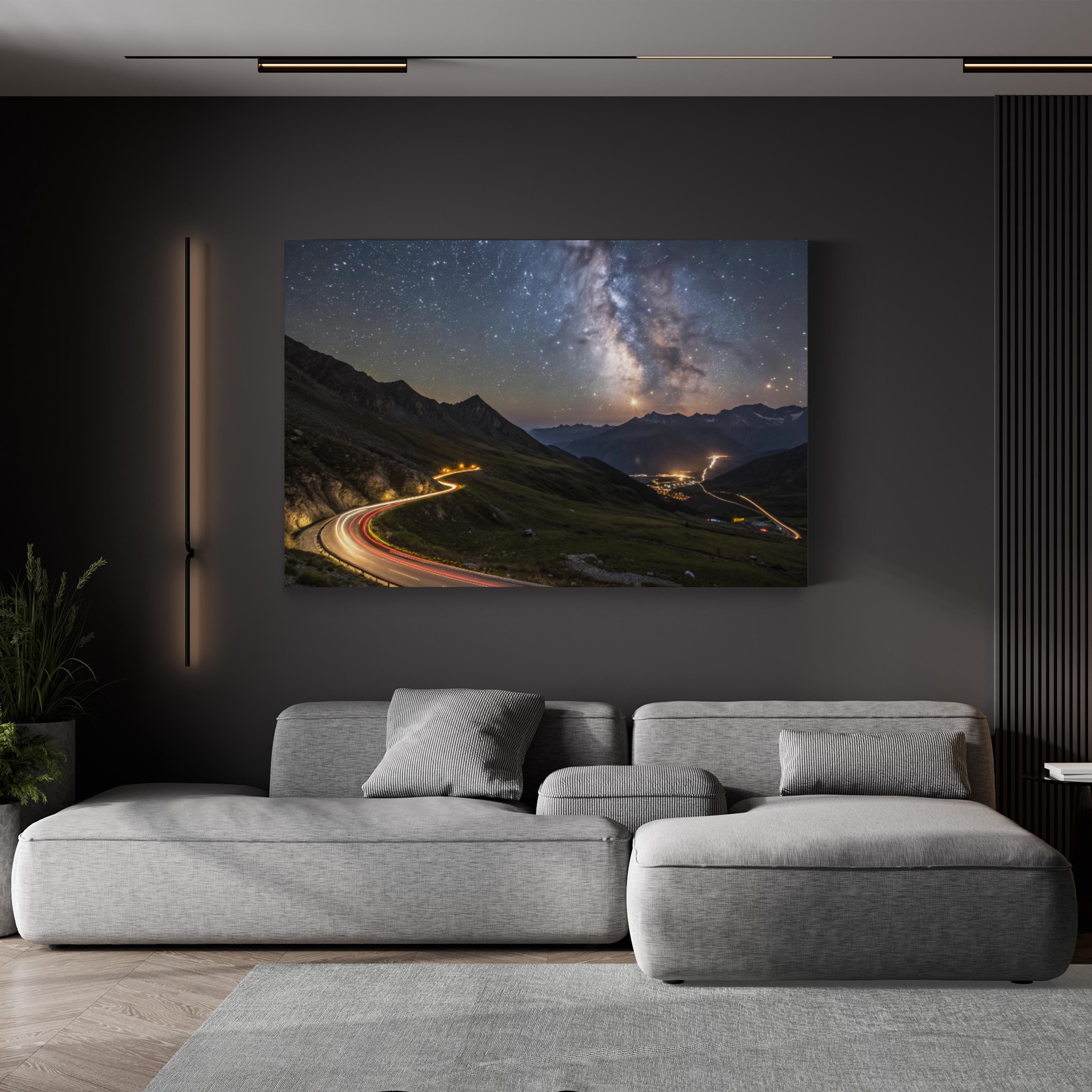 Agnel Pass Mountain Road – Vintage Photography Wall Art | Alpine Landscape Canvas Print