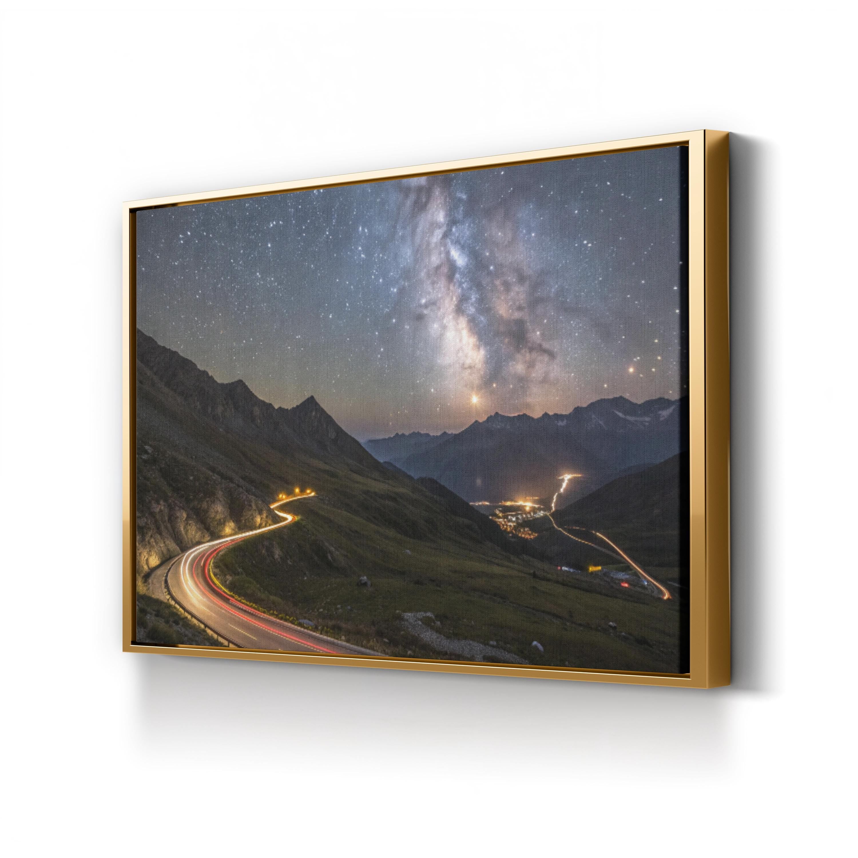 Agnel Pass Mountain Road – Vintage Photography Wall Art | Alpine Landscape Canvas Print
