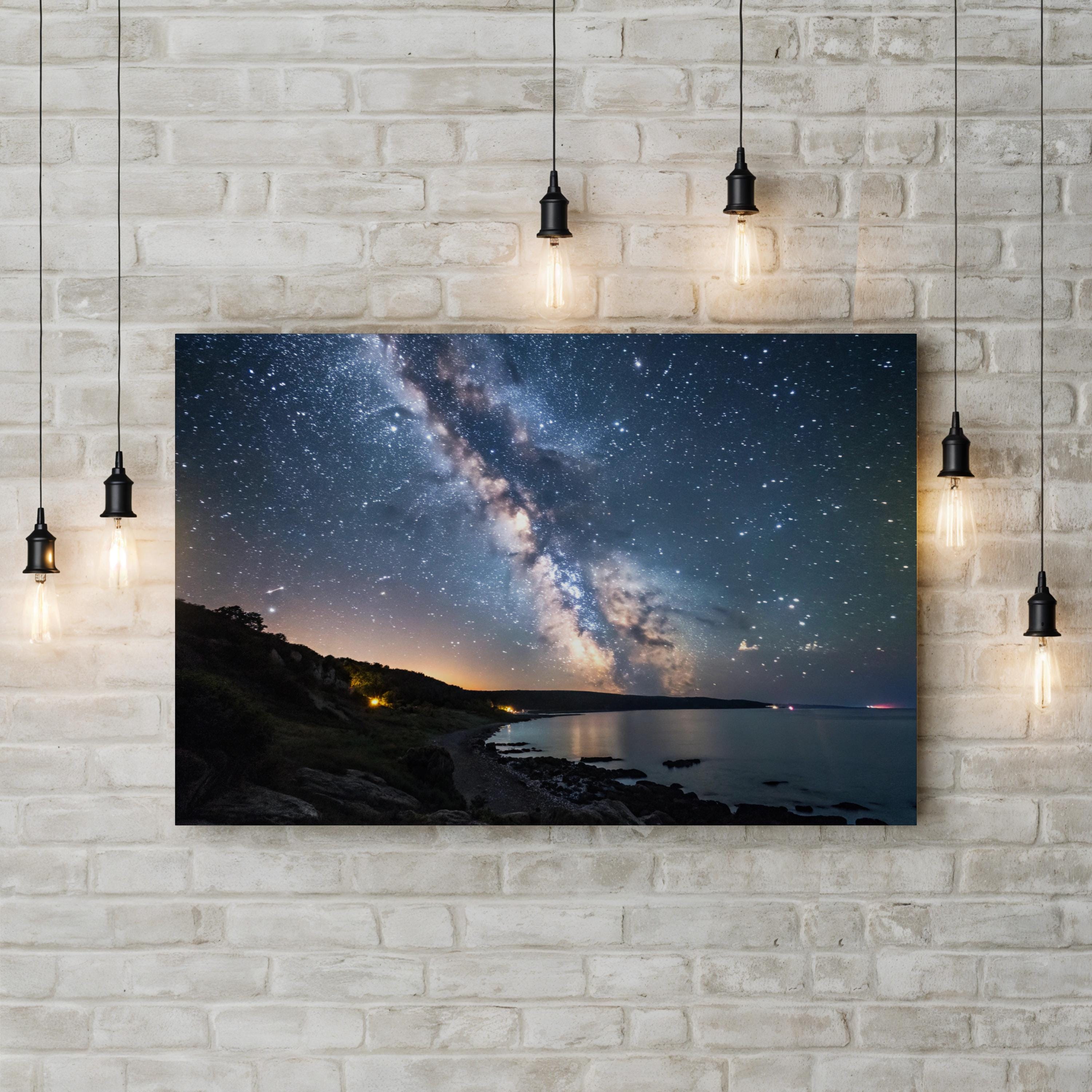 Arched Milky Way Galaxy – Vintage Photography Wall Art | Night Sky Canvas Print