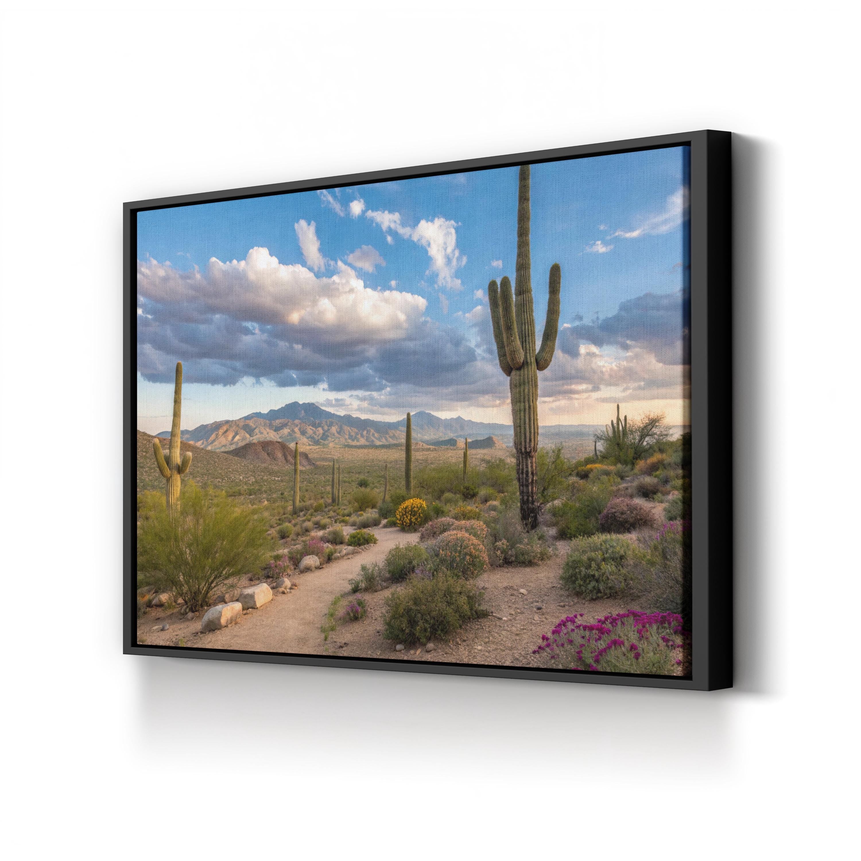 Saguaro Cactus Arizona Desert – Vintage Photography Wall Art | Spring Landscape Canvas Print