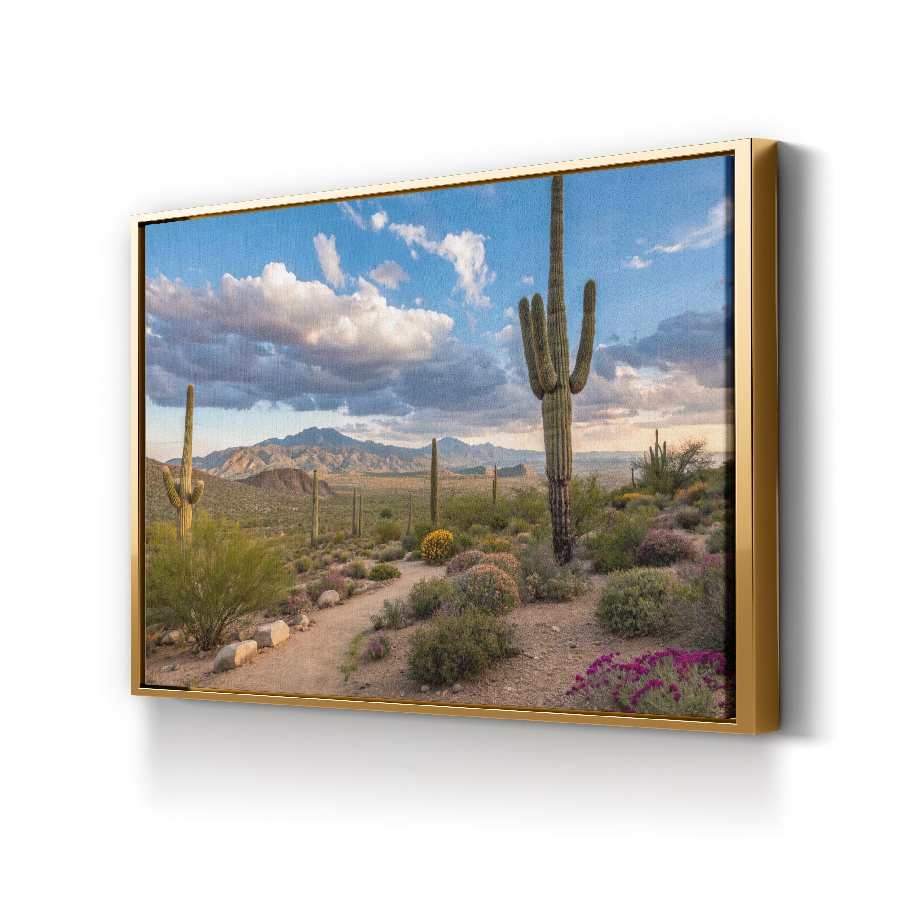 Saguaro Cactus Arizona Desert – Vintage Photography Wall Art | Spring Landscape Canvas Print