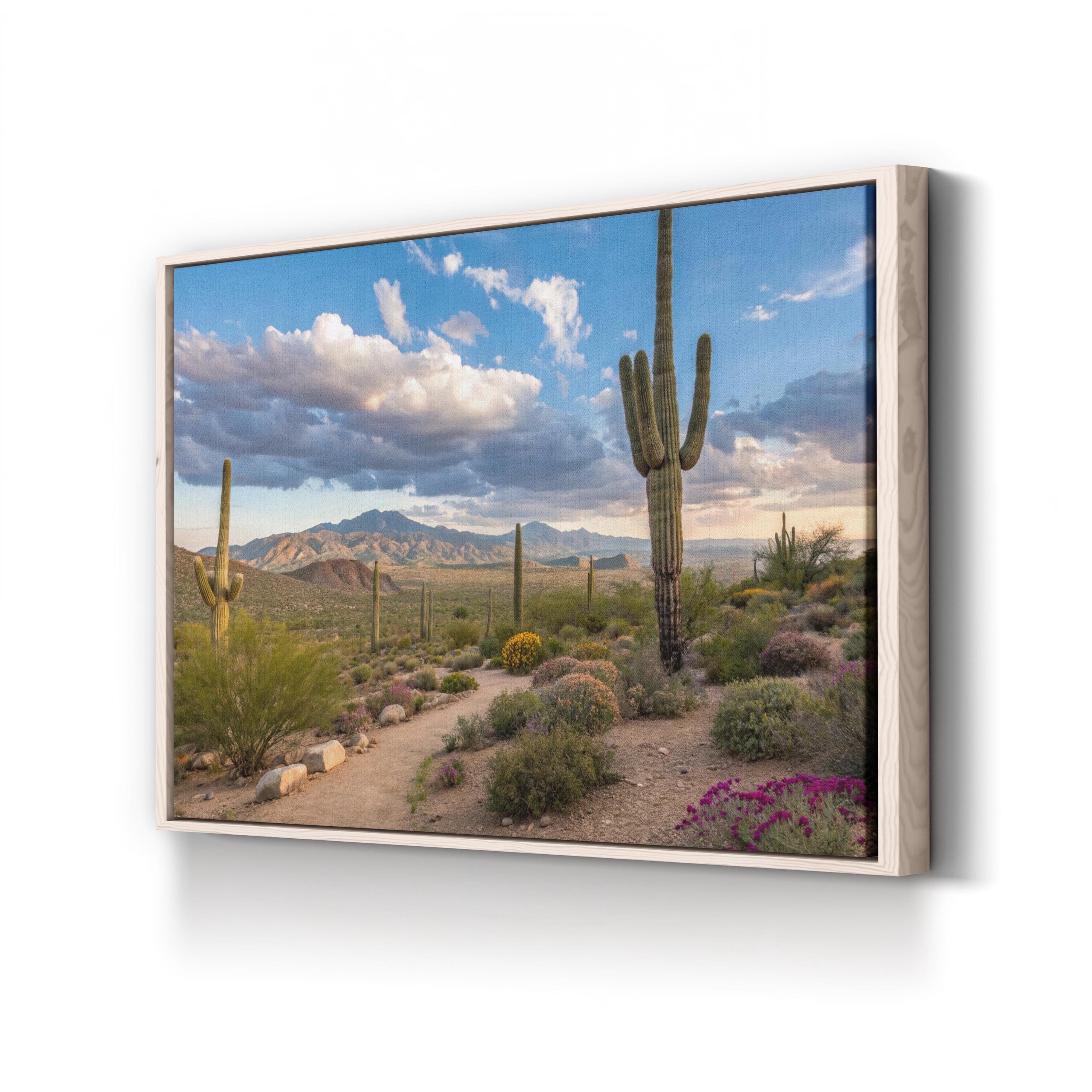 Saguaro Cactus Arizona Desert – Vintage Photography Wall Art | Spring Landscape Canvas Print
