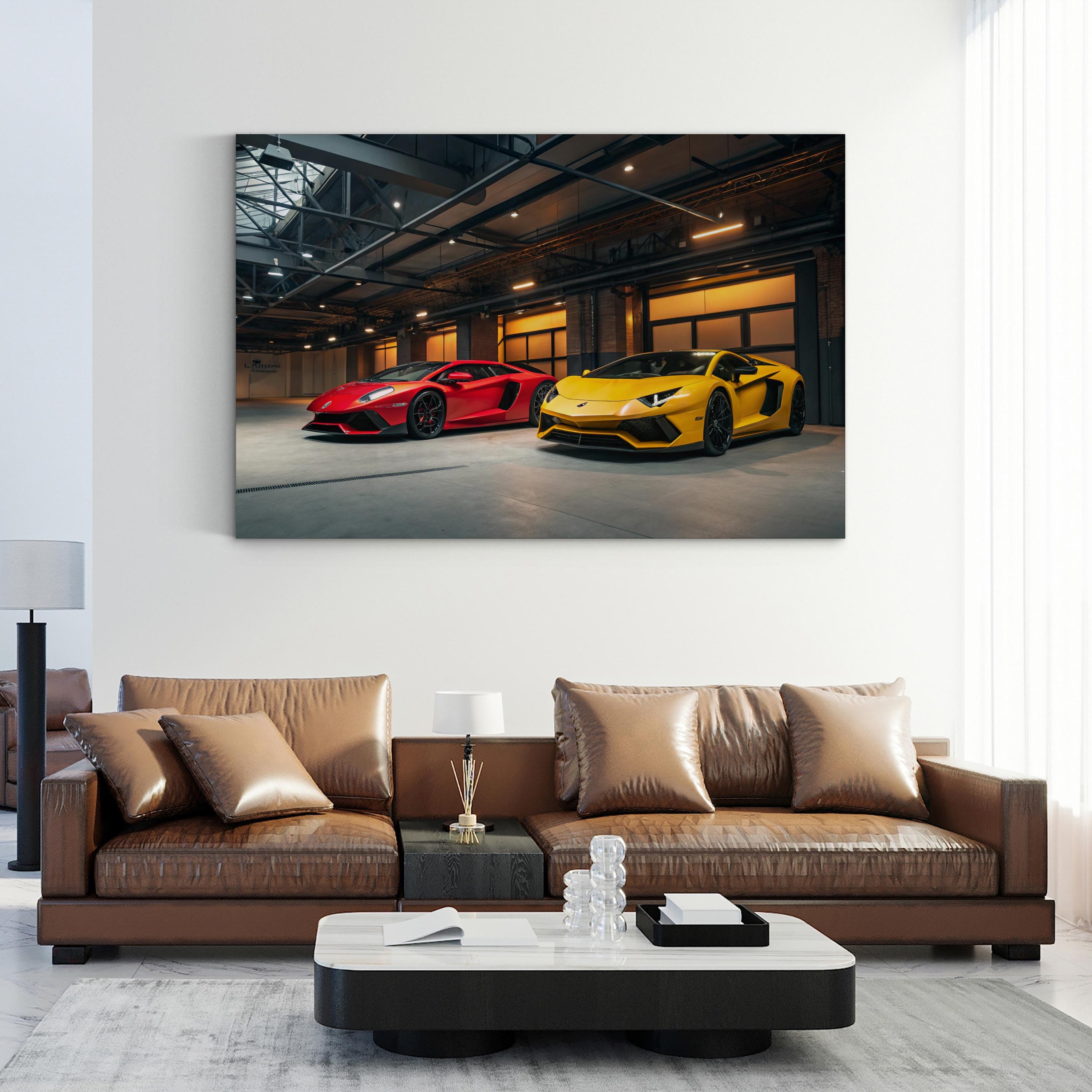 Luxury Sports Car Lineup – Vintage Photography Wall Art | Automotive Canvas Print