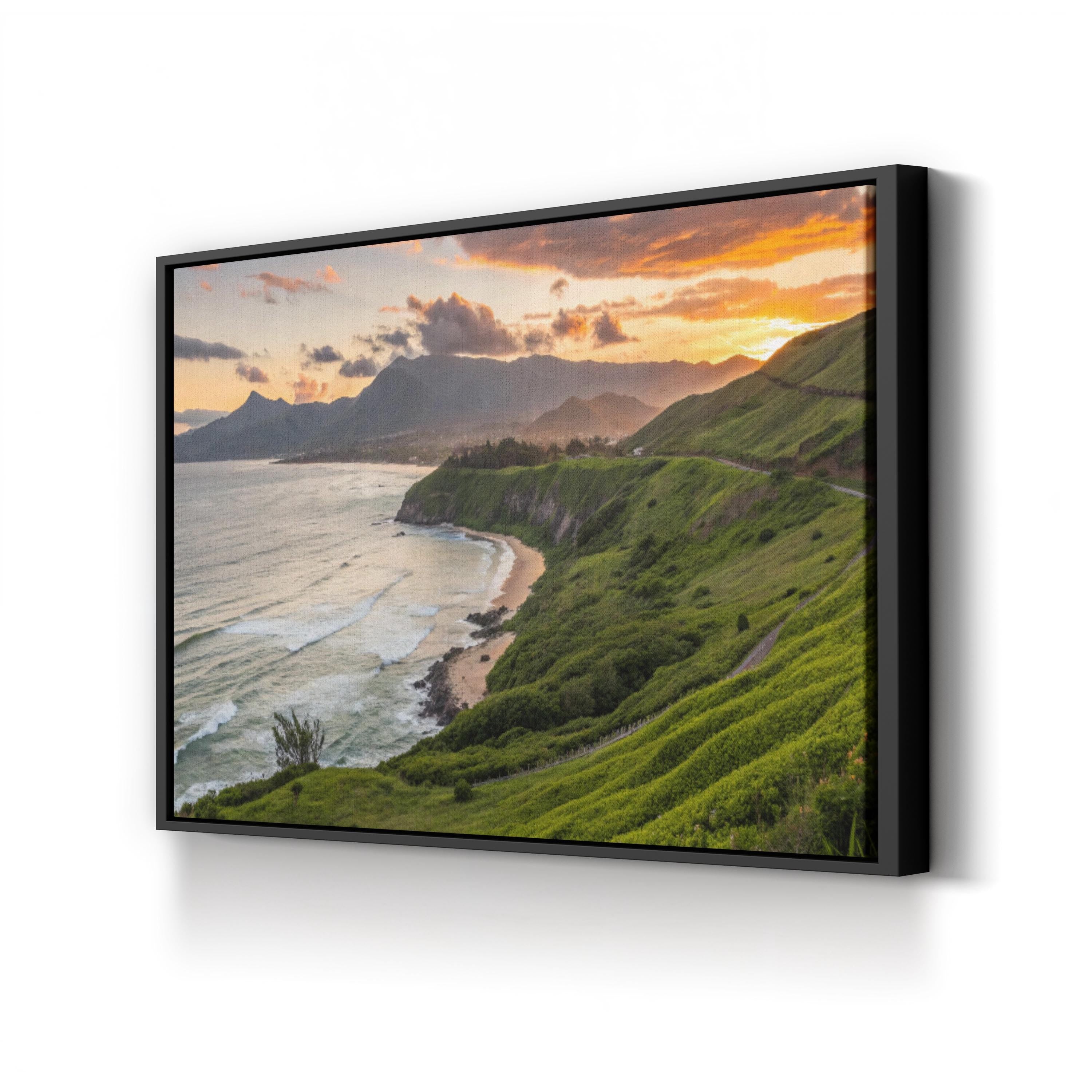 Coastal Sunset Cliff Landscape: Big Sur California Ocean Photography