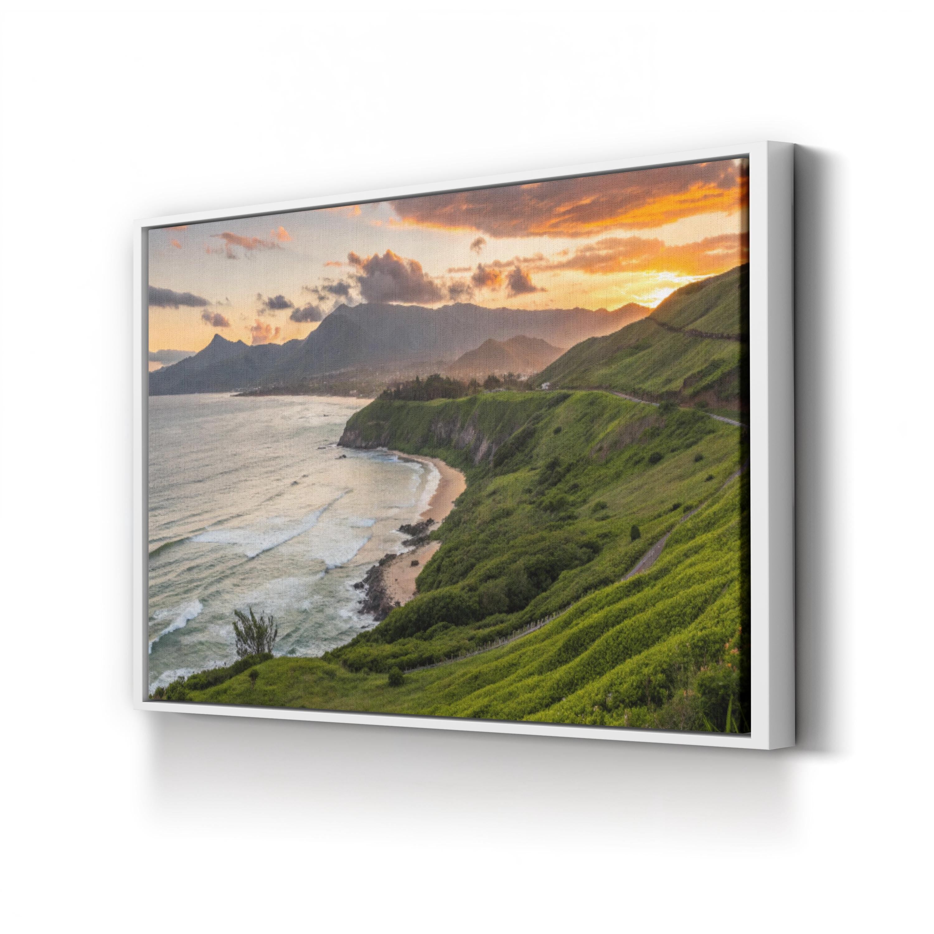 Coastal Sunset Cliff Landscape: Big Sur California Ocean Photography