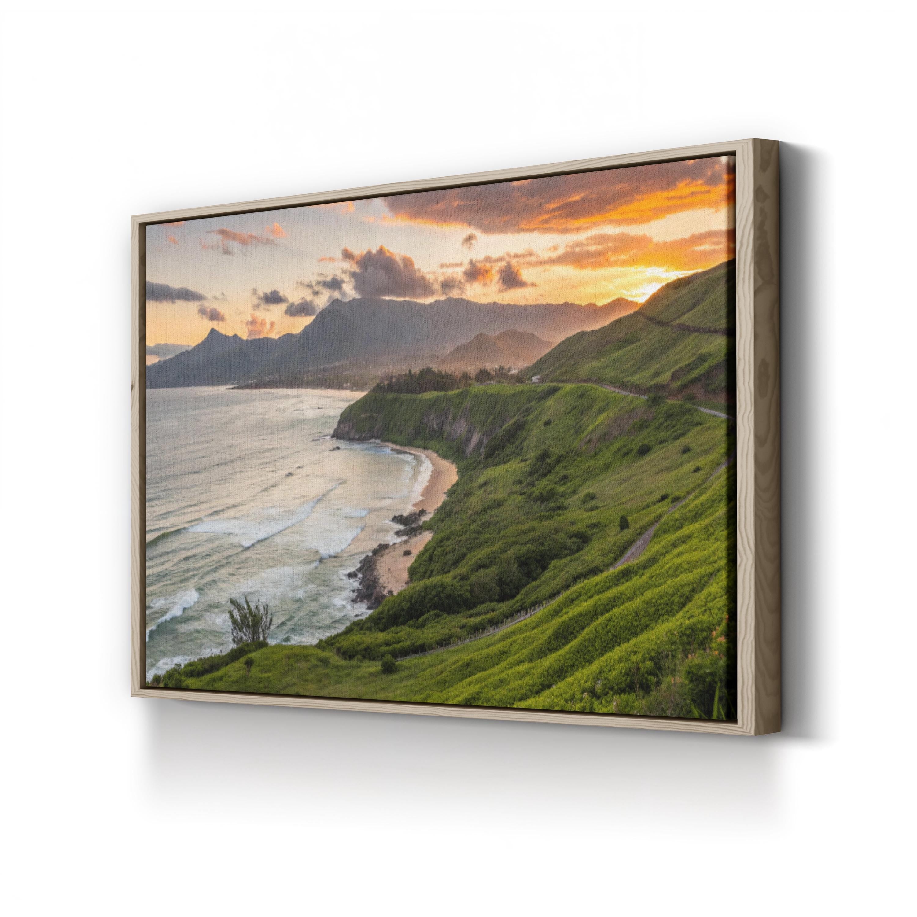 Coastal Sunset Cliff Landscape: Big Sur California Ocean Photography
