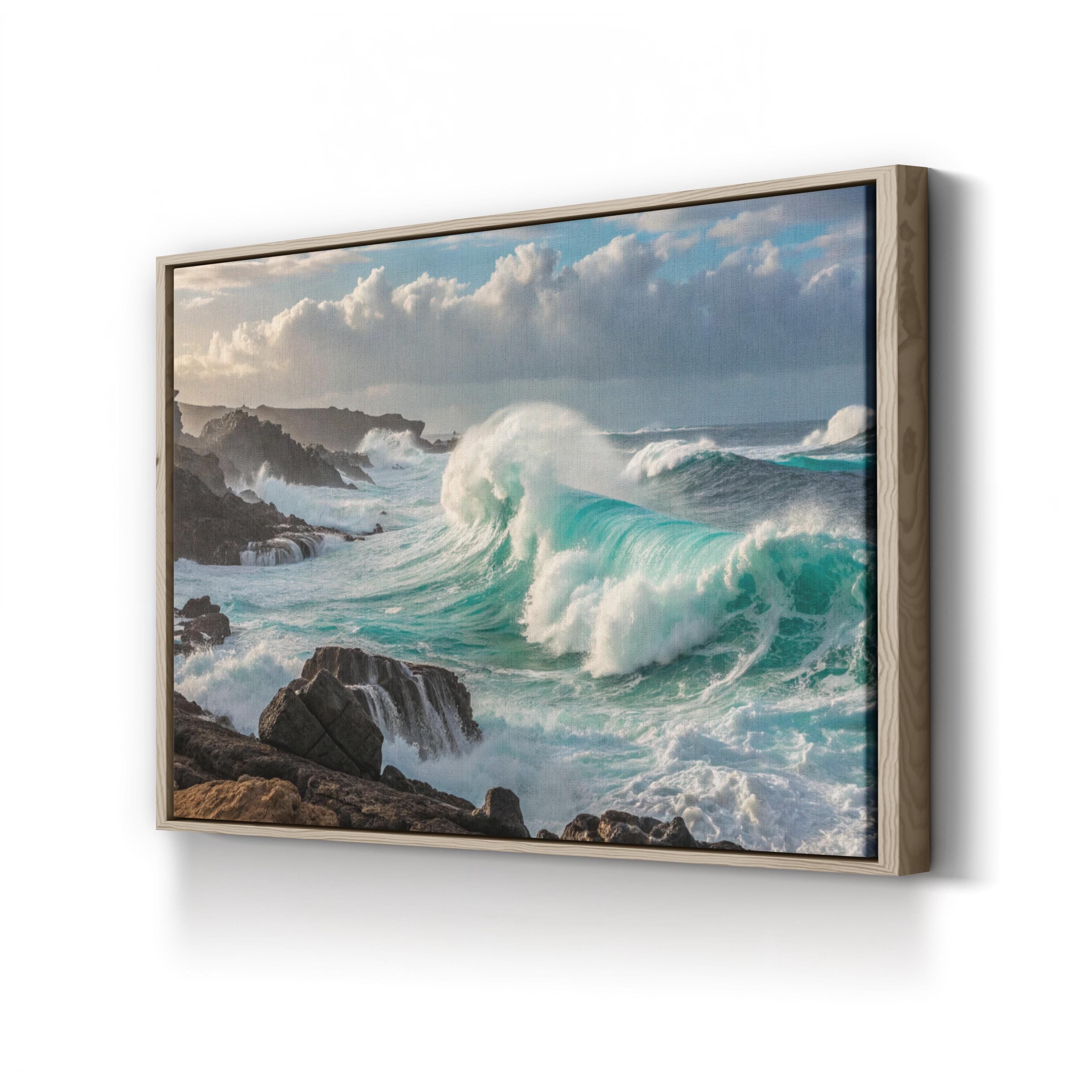 Ocean Waves Canvas Art – Dramatic Coastal Seascape