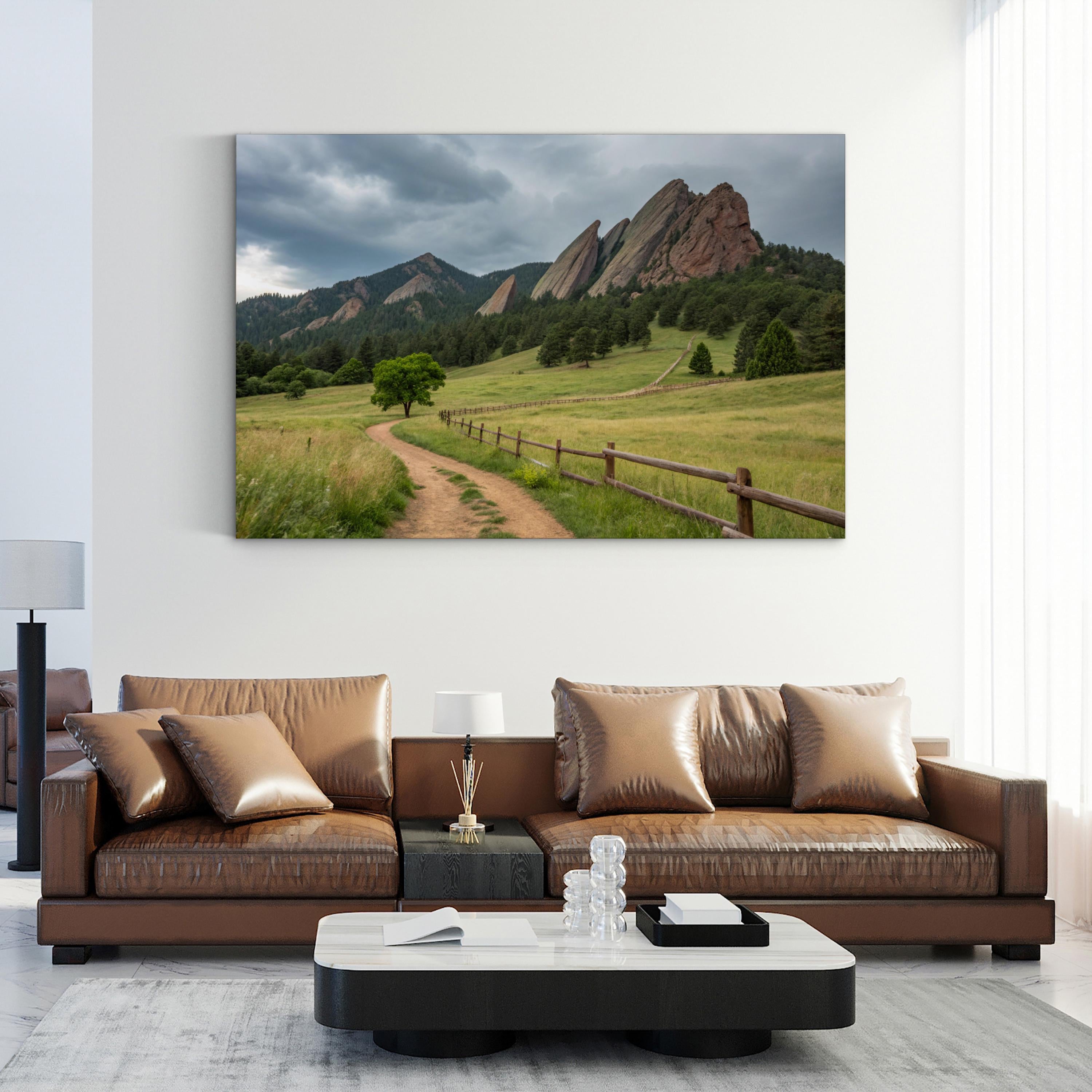 Boulder Flatirons in Coloarado Canvas Wall Art