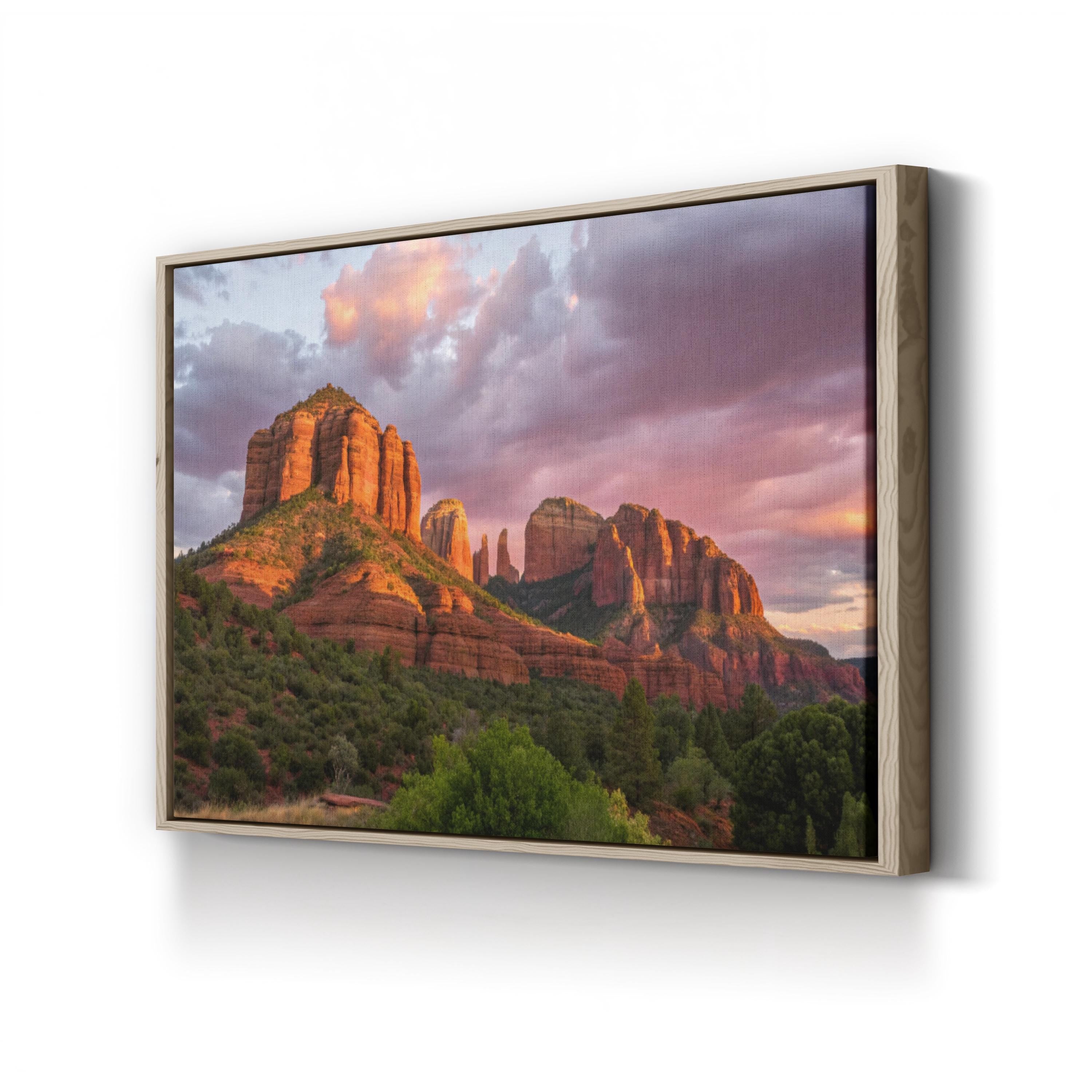 Cathedral Rock Sedona Sunset – Vintage Photography Wall Art | Desert Canvas Print