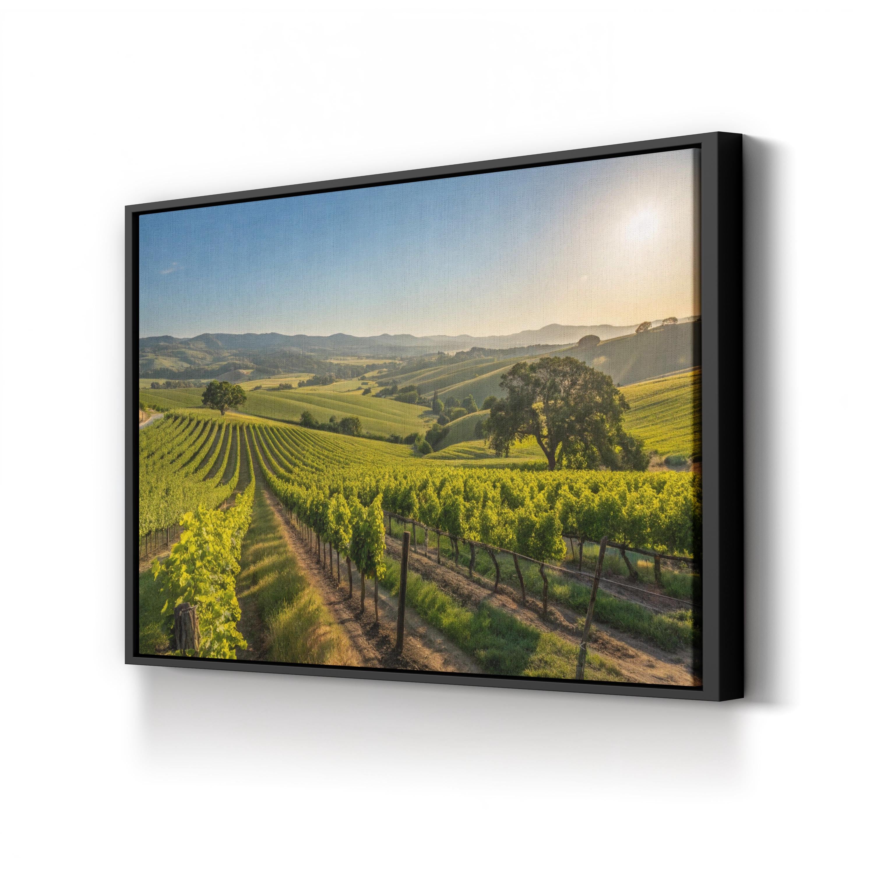 California Vineyard Wine Country – Vintage Photography Wall Art | Landscape Canvas Print
