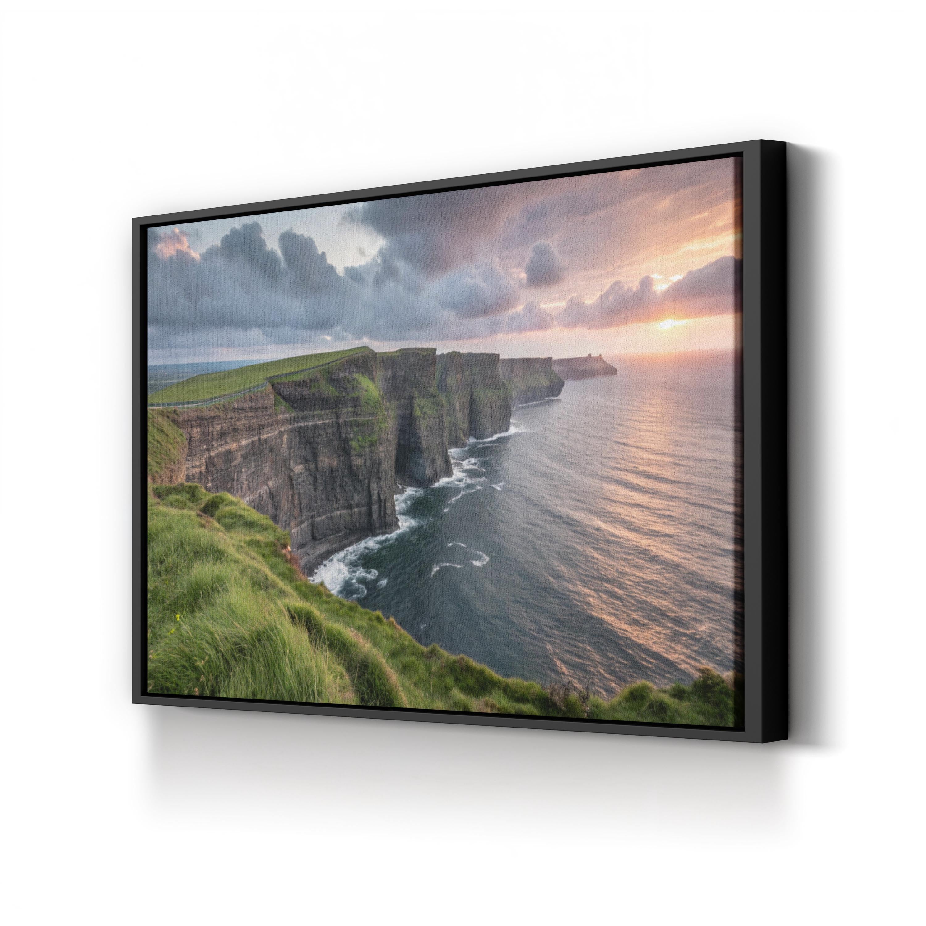 Cliffs of Moher, County Clare Ireland — Atlantic Coastal Landscape Canvas Wall Art