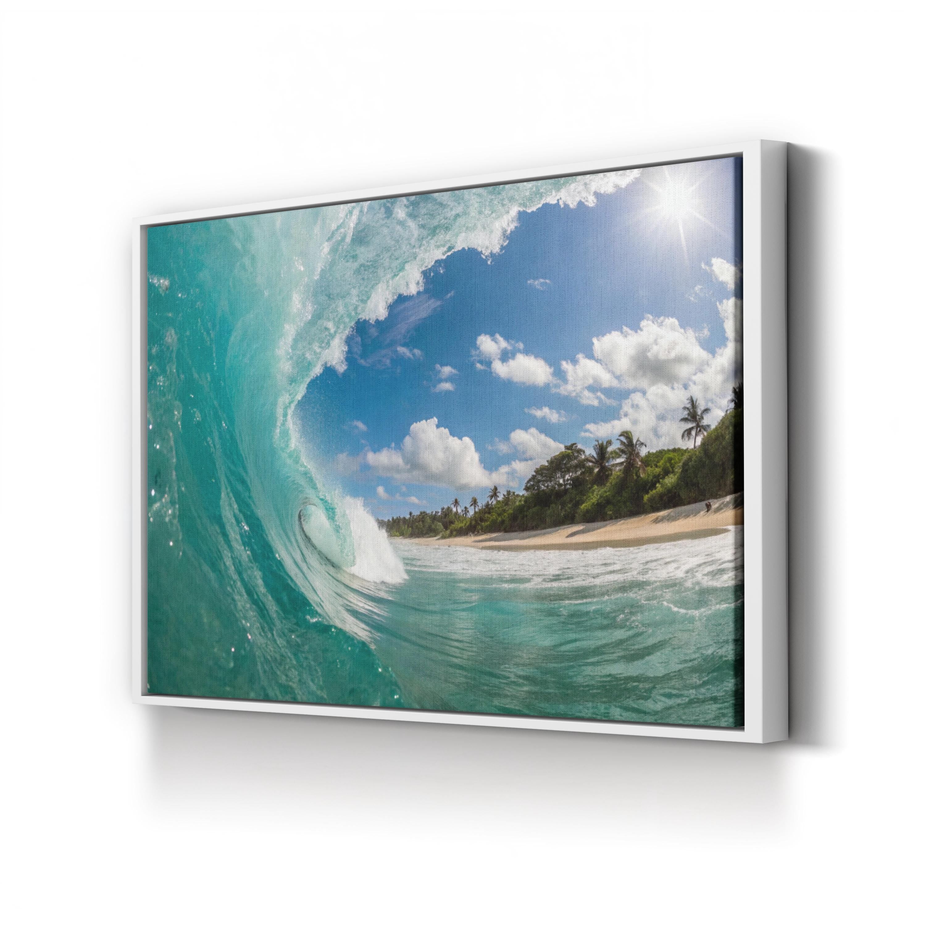 Crystal Mill Ocean Wave Canvas Art – Coastal Beach Seascape