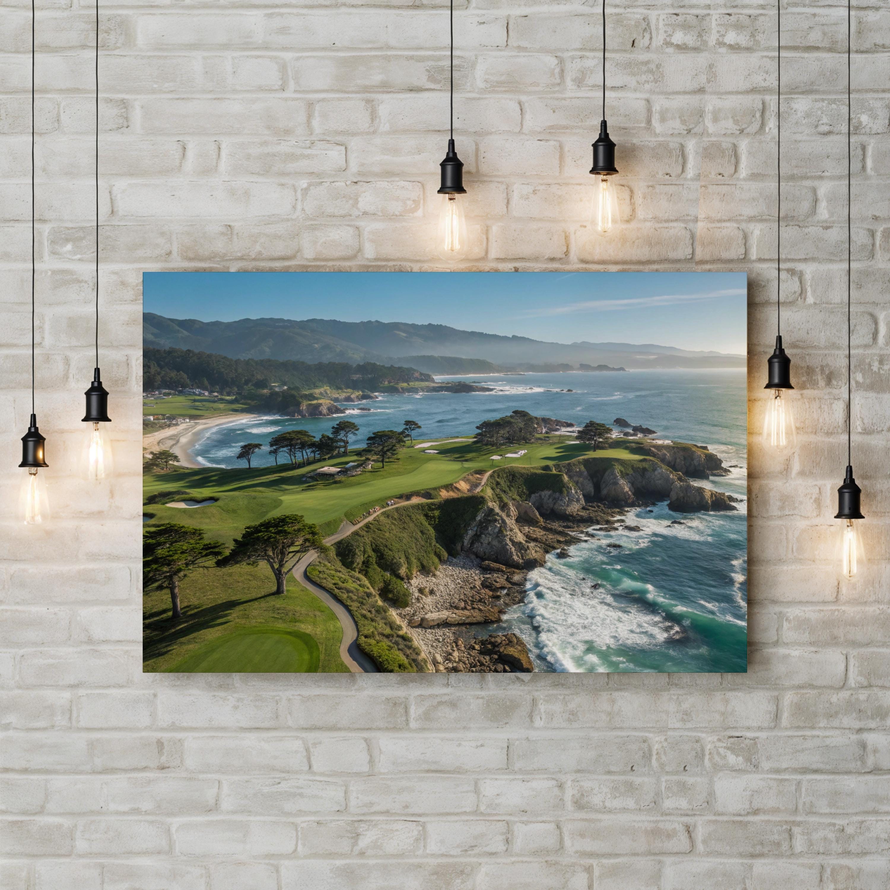 Cypress Point, Pebble Beach California — Five-Piece Coastal Landscape Canvas Wall Art