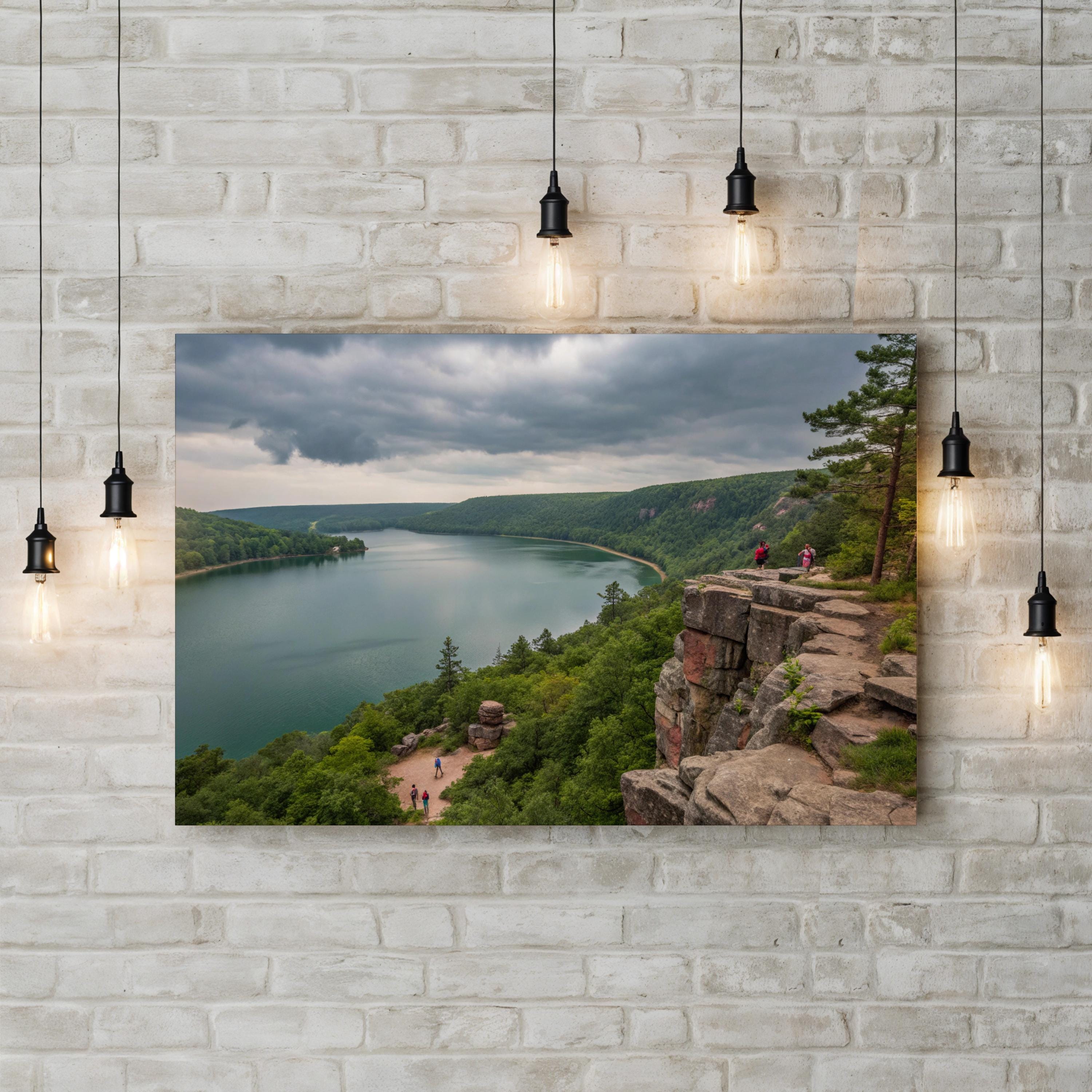 Devil's Lake State Park – Vintage Photography Wall Art | Wisconsin Landscape Canvas Print
