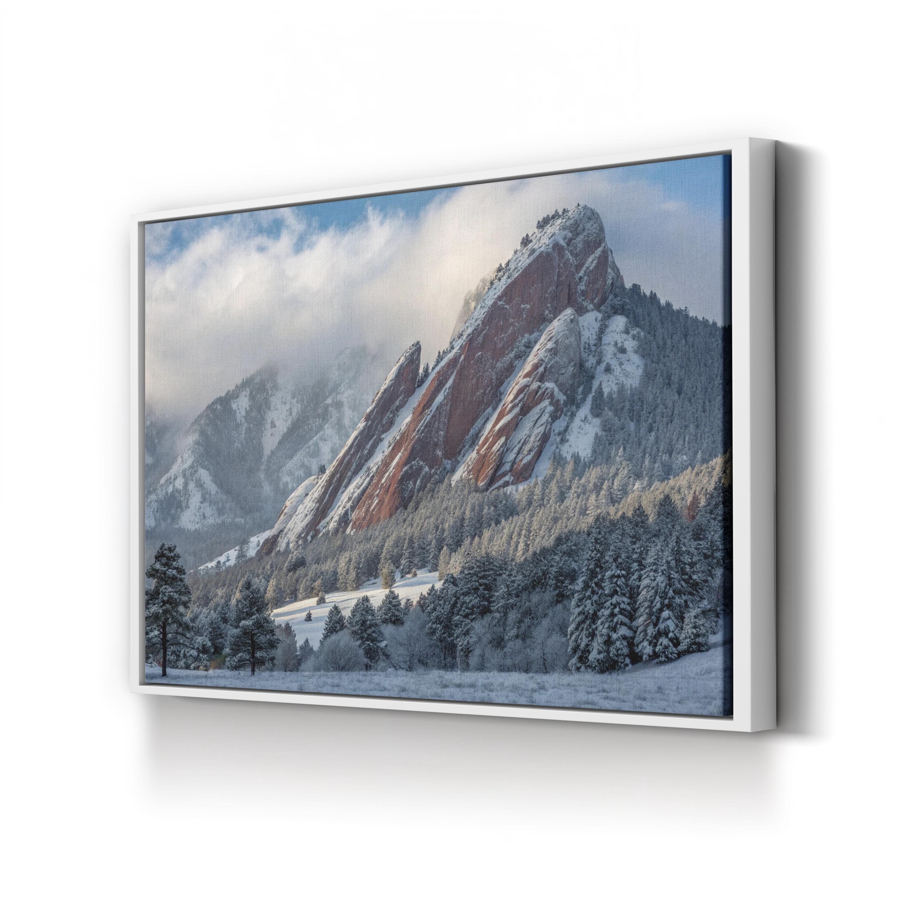 Flatirons Rocky Mountain – Vintage Photography Wall Art | Colorado Landscape Canvas Print