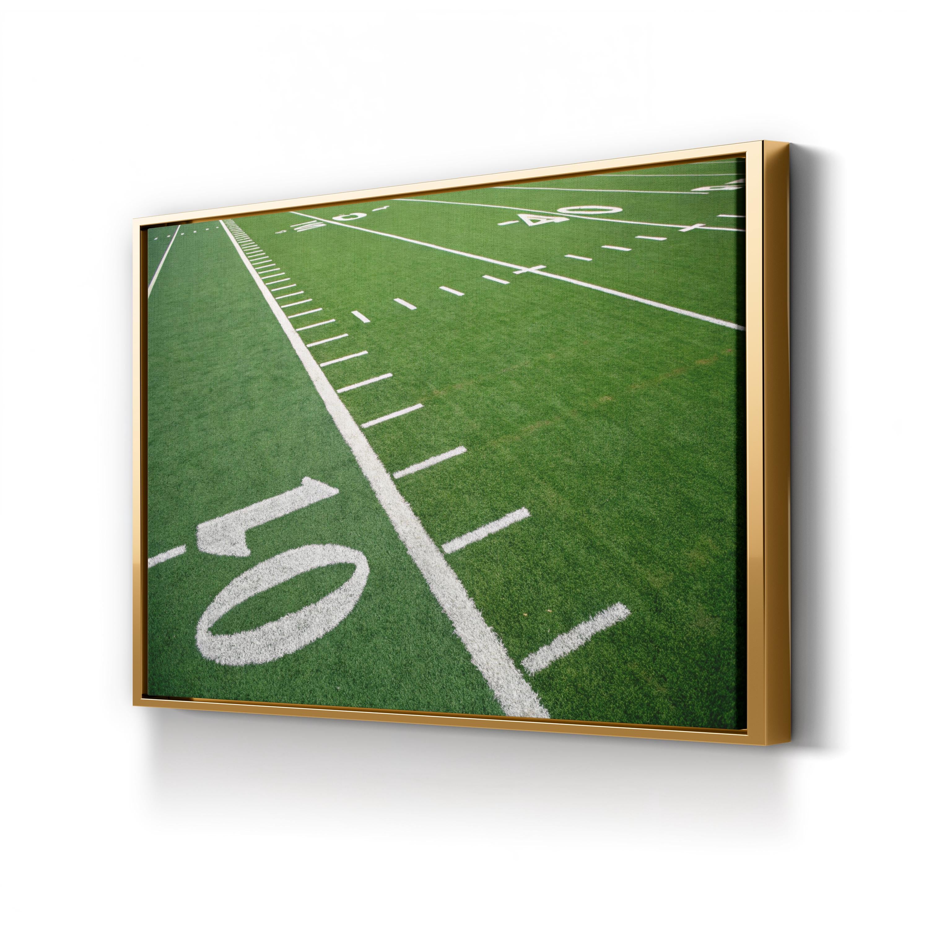Football Field Turf – Vintage Photography Wall Art | Sports Canvas Print