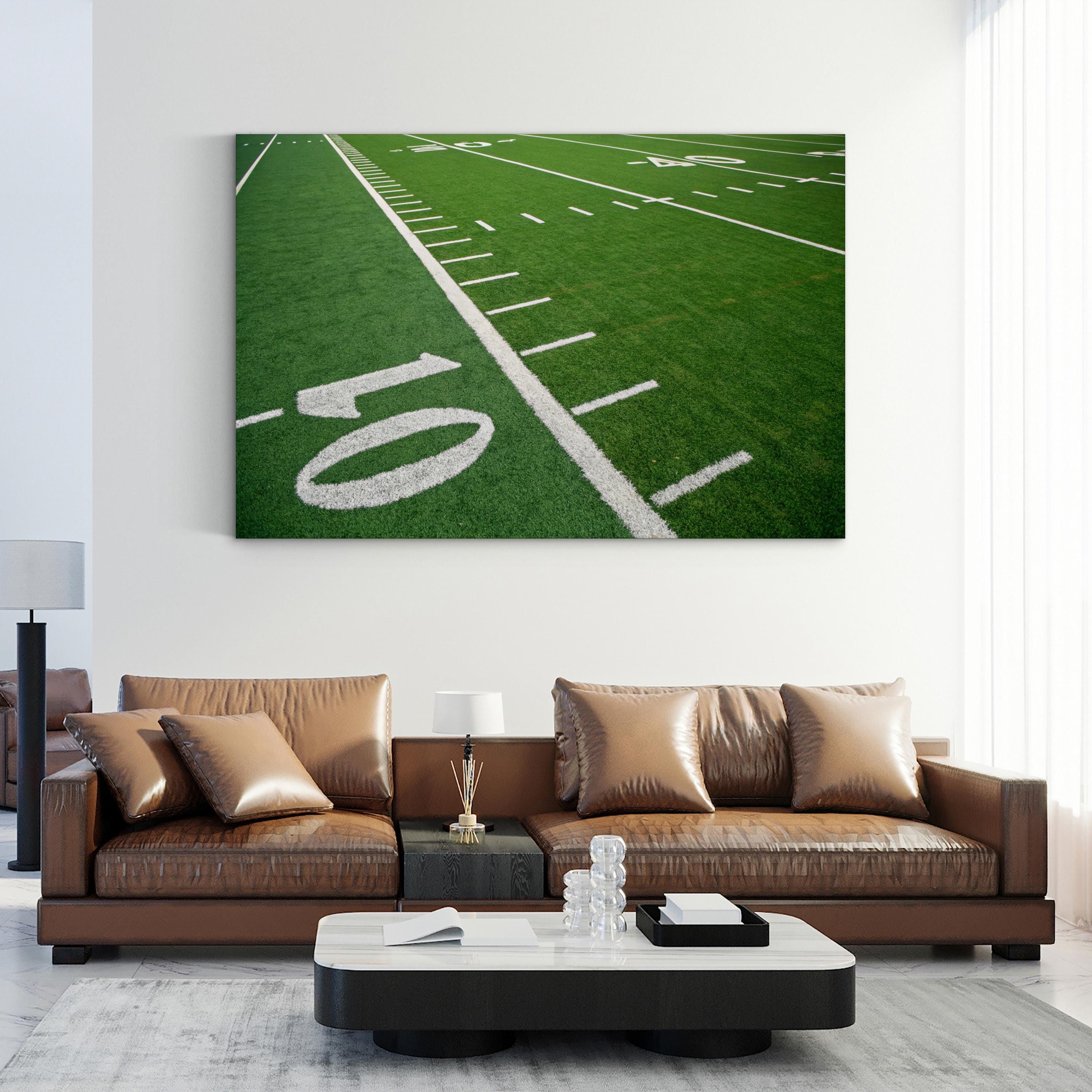 Football Field Turf – Vintage Photography Wall Art | Sports Canvas Print