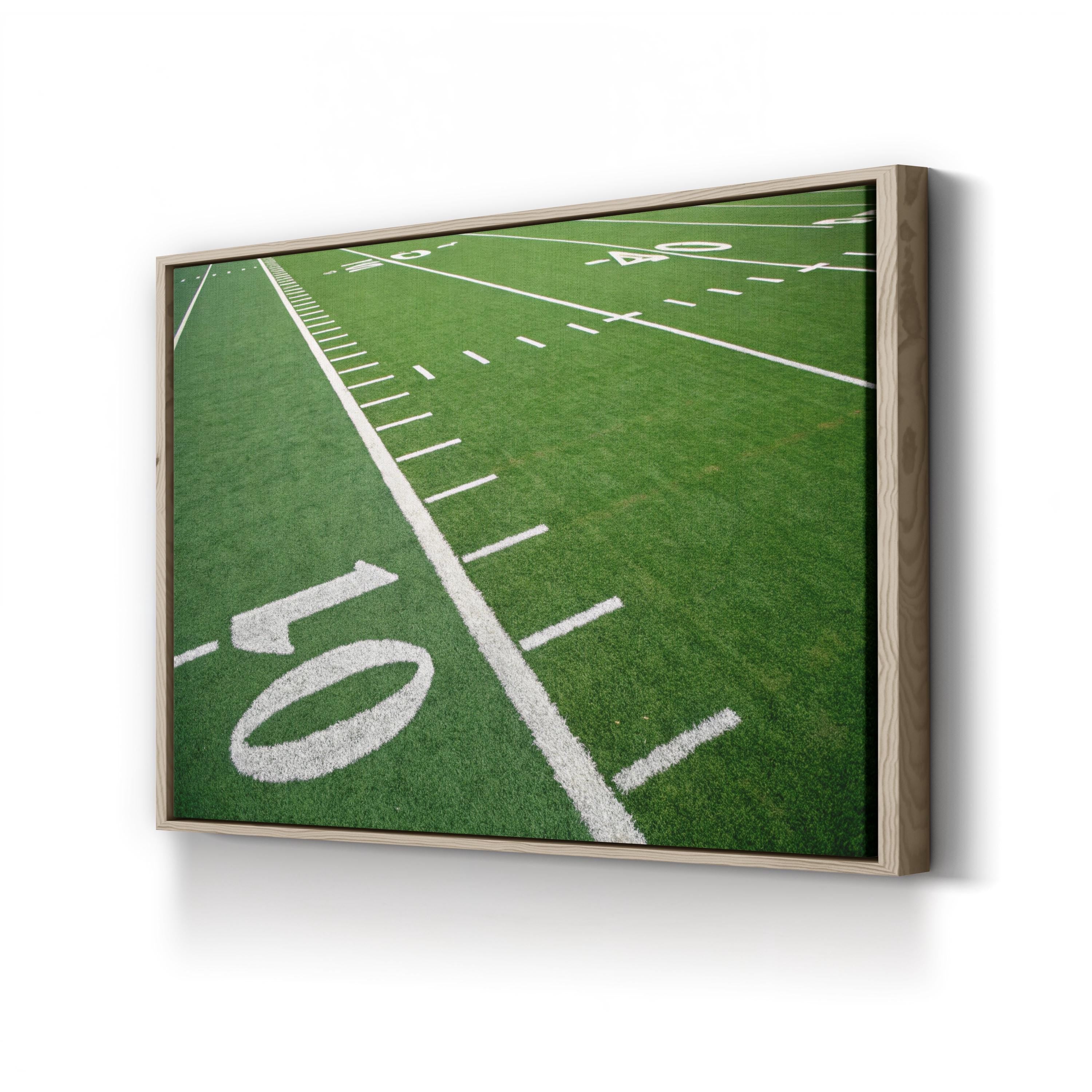 Football Field Turf – Vintage Photography Wall Art | Sports Canvas Print