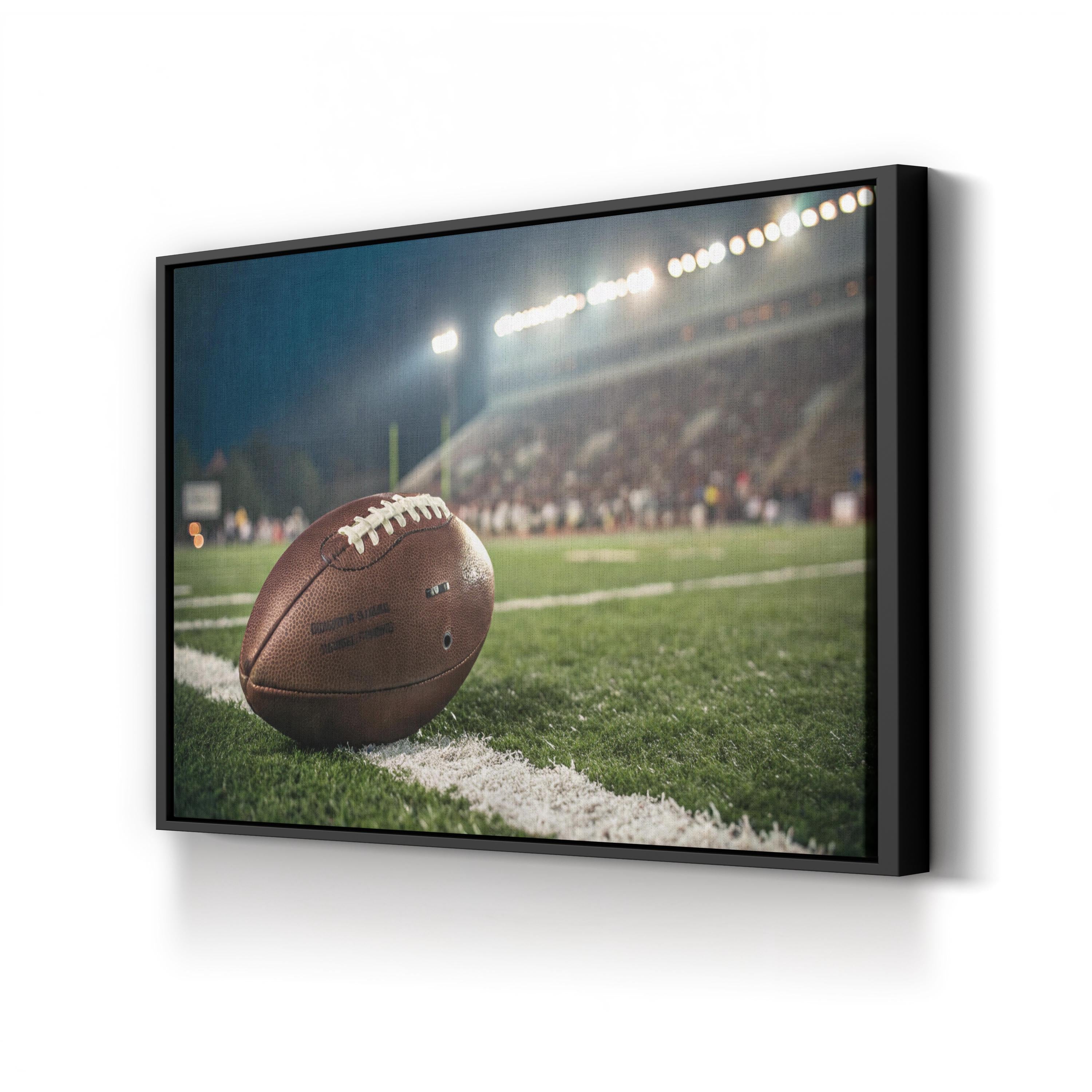 Classic Leather Football – Vintage Photography Wall Art | Stadium Sports Canvas Print