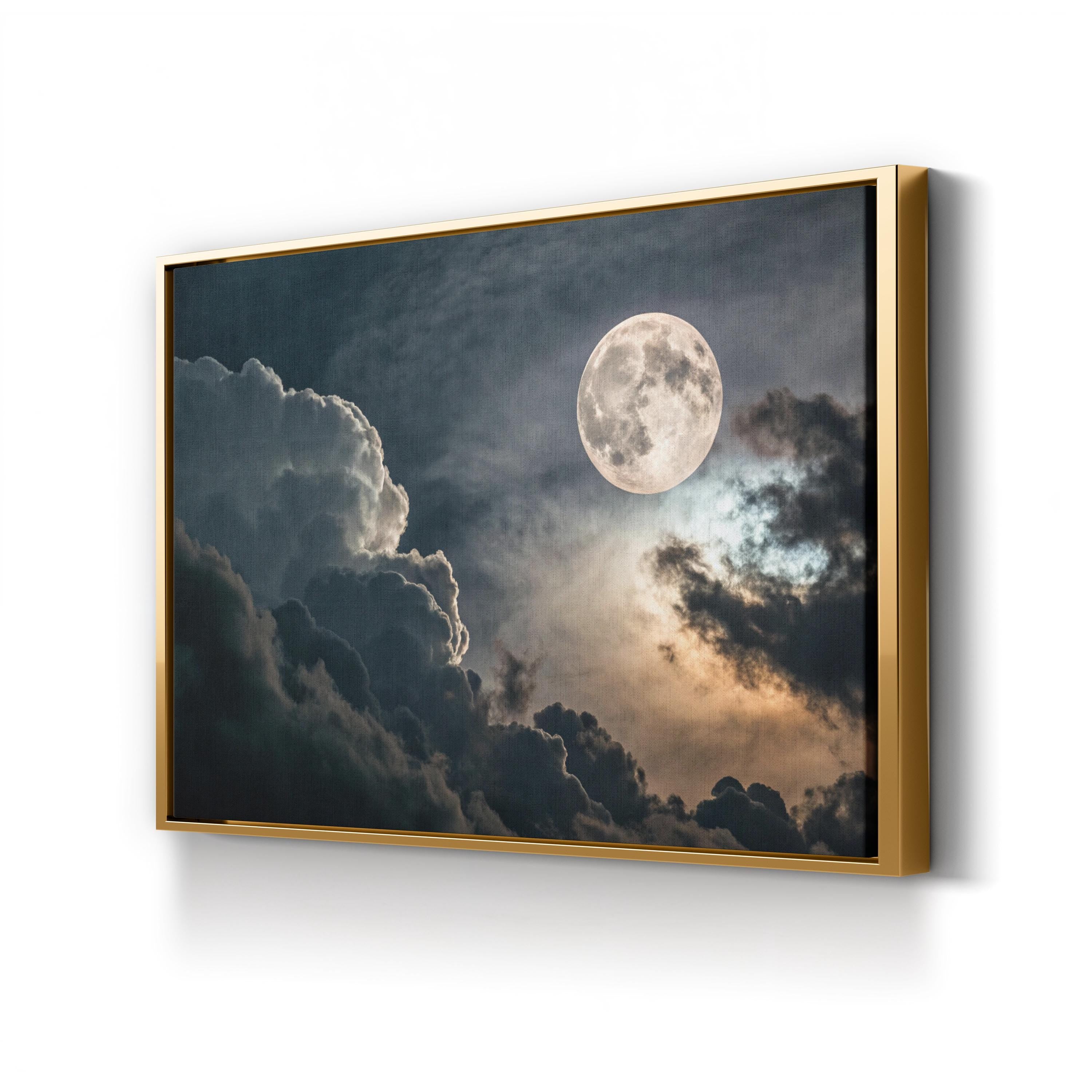 Mystical Full Moon – Vintage Photography Wall Art | Celestial Night Canvas Print