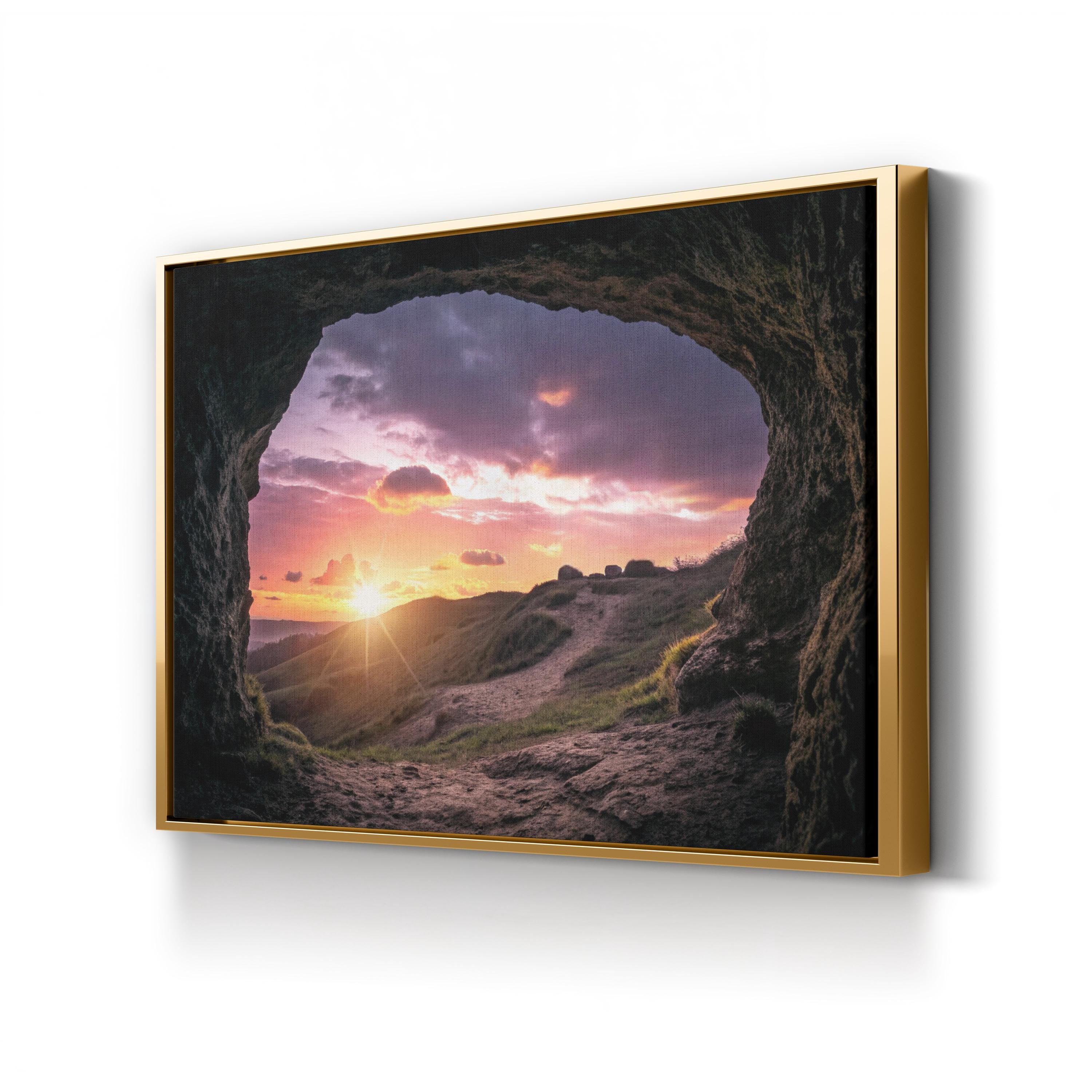Golgotha Sunset – Period Illustration Wall Art | Christian Landscape Canvas Print
