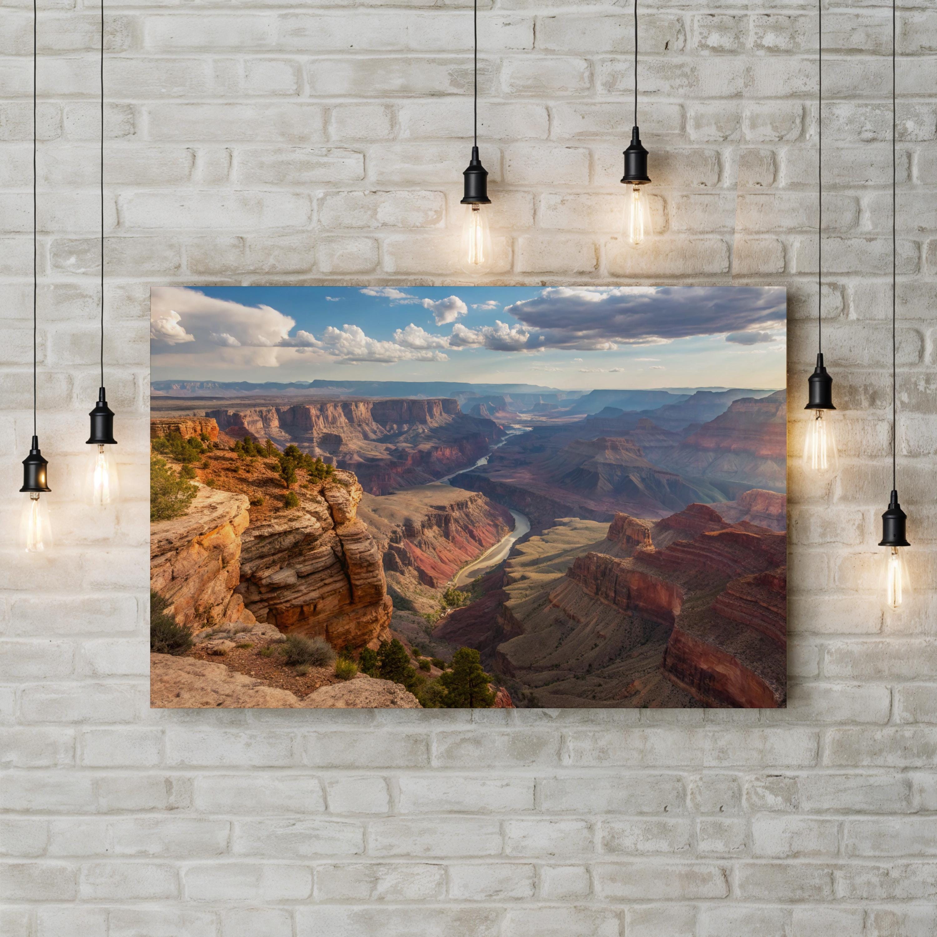 Grand Canyon Vista – Vintage Photography Wall Art | Desert Landscape Canvas Print