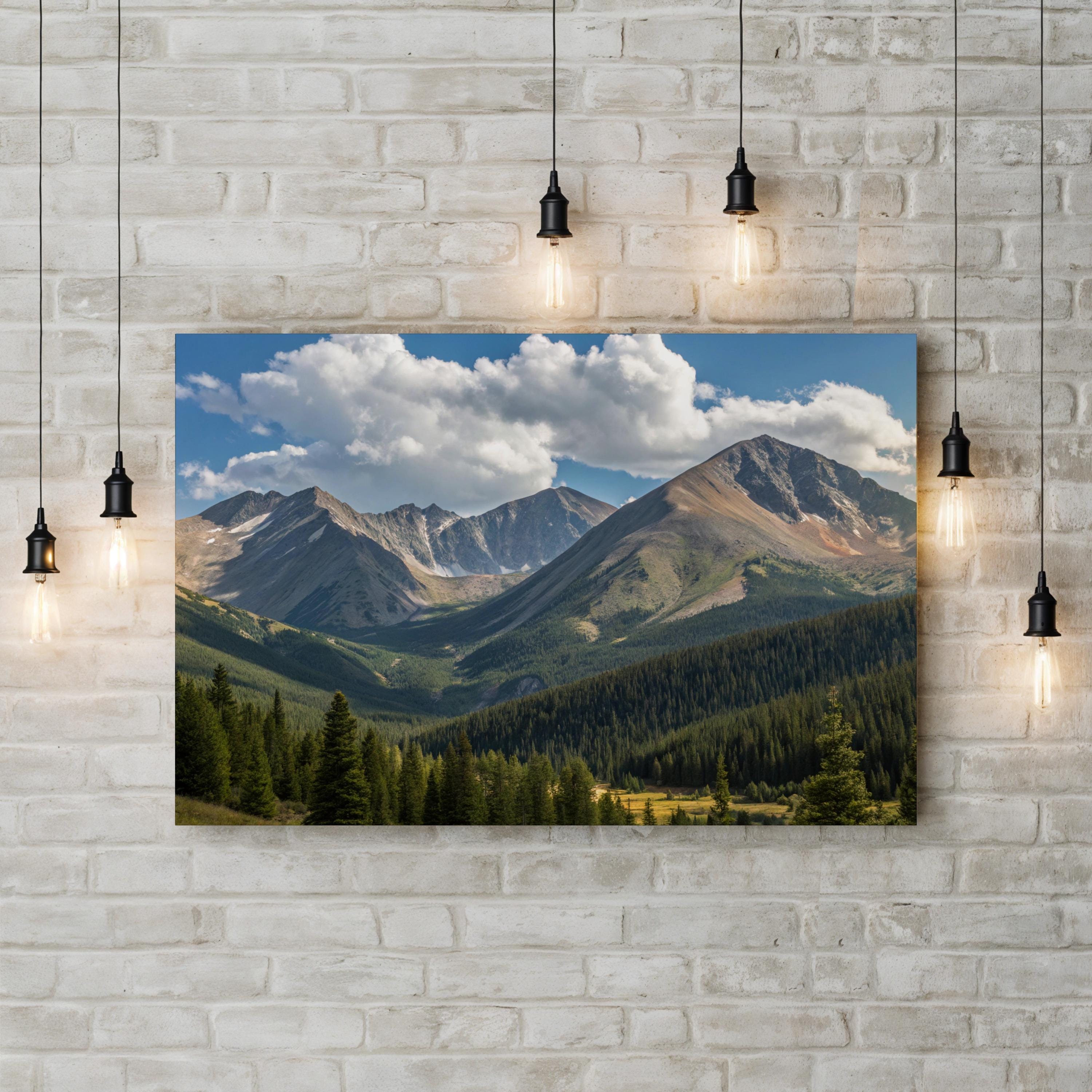 Grays and Torreys Peaks – Vintage Photography Wall Art | Colorado Mountain Canvas Print