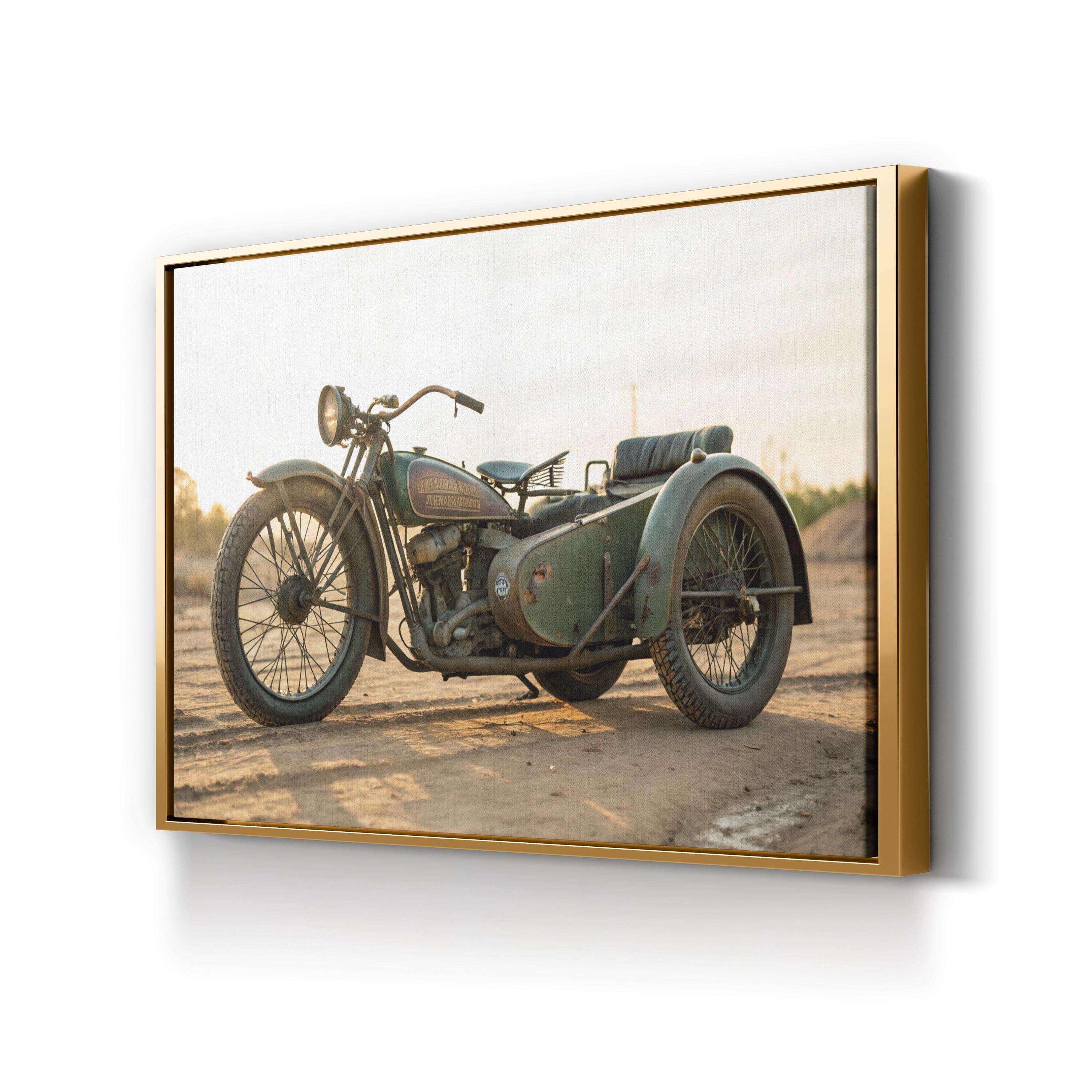 1919 Harley-Davidson Motorcycle Wall Art — Vintage Early 20th Century Motorcycling Print