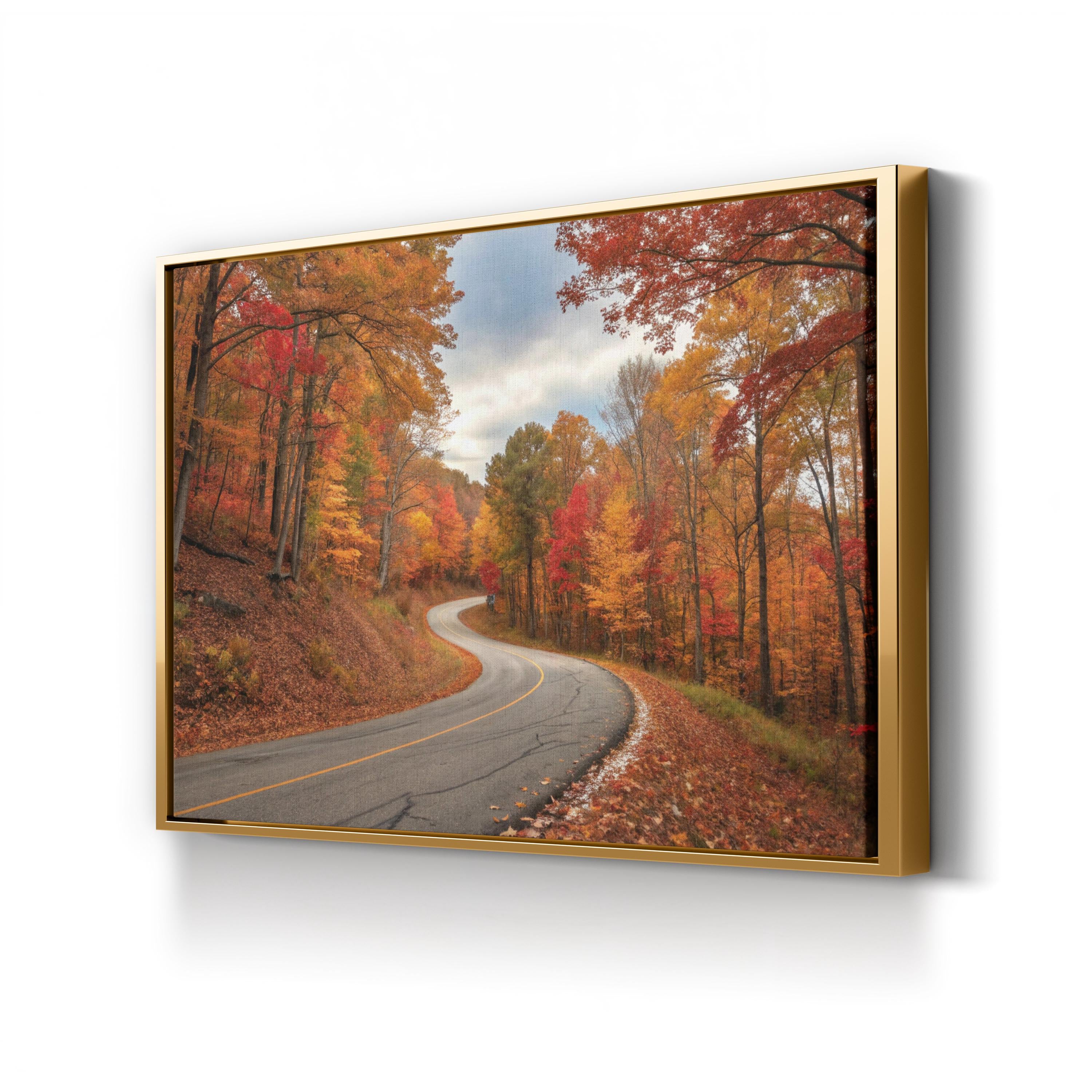 Hocking Hills Fall Foliage, Ohio – Nature Photography Wall Art | Autumn Landscape Canvas Print