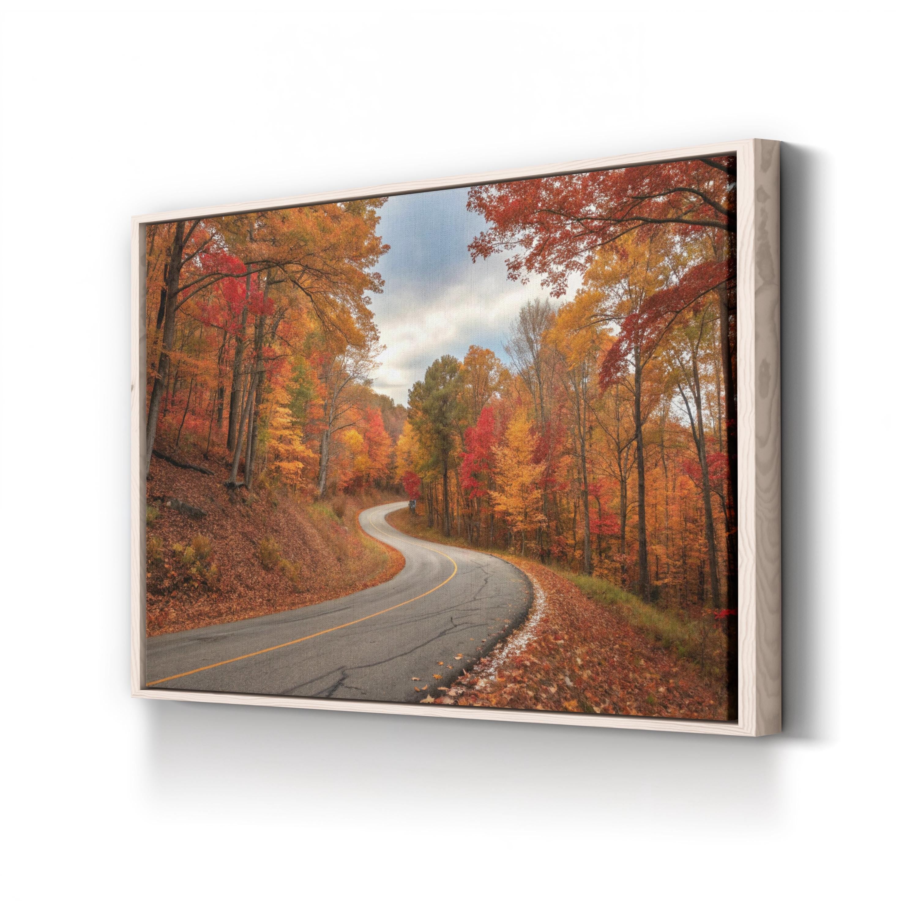 Hocking Hills Fall Foliage, Ohio – Nature Photography Wall Art | Autumn Landscape Canvas Print