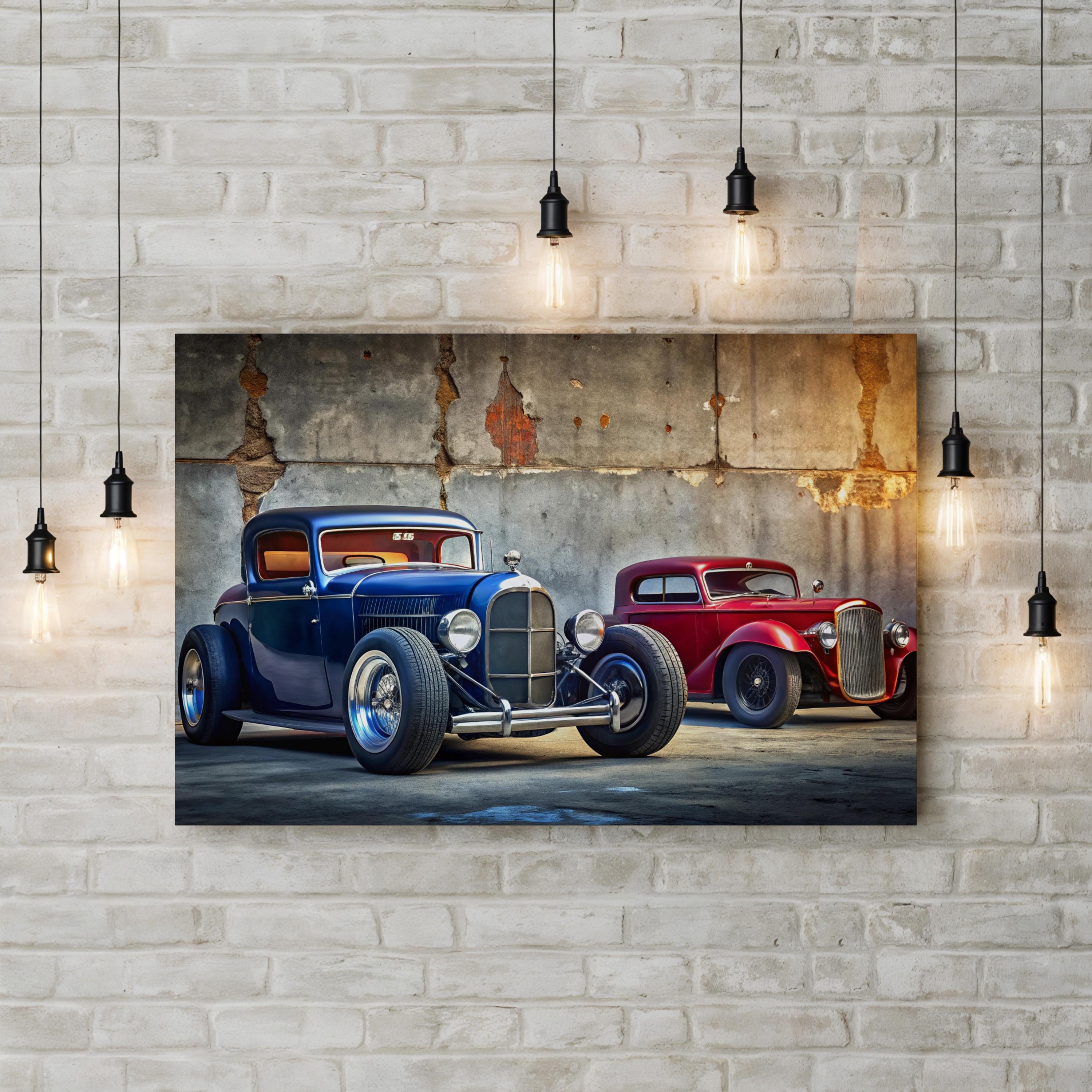 Vintage Hot Rods – Vintage Photography Wall Art | Classic Car Canvas Print
