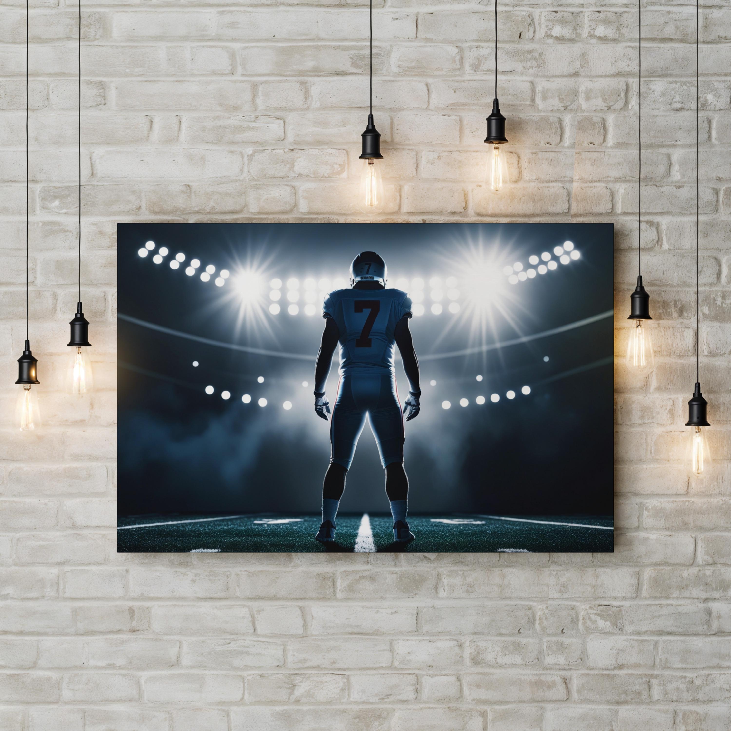 Football Stadium Action – Vintage Photography Wall Art | Sports Canvas Print