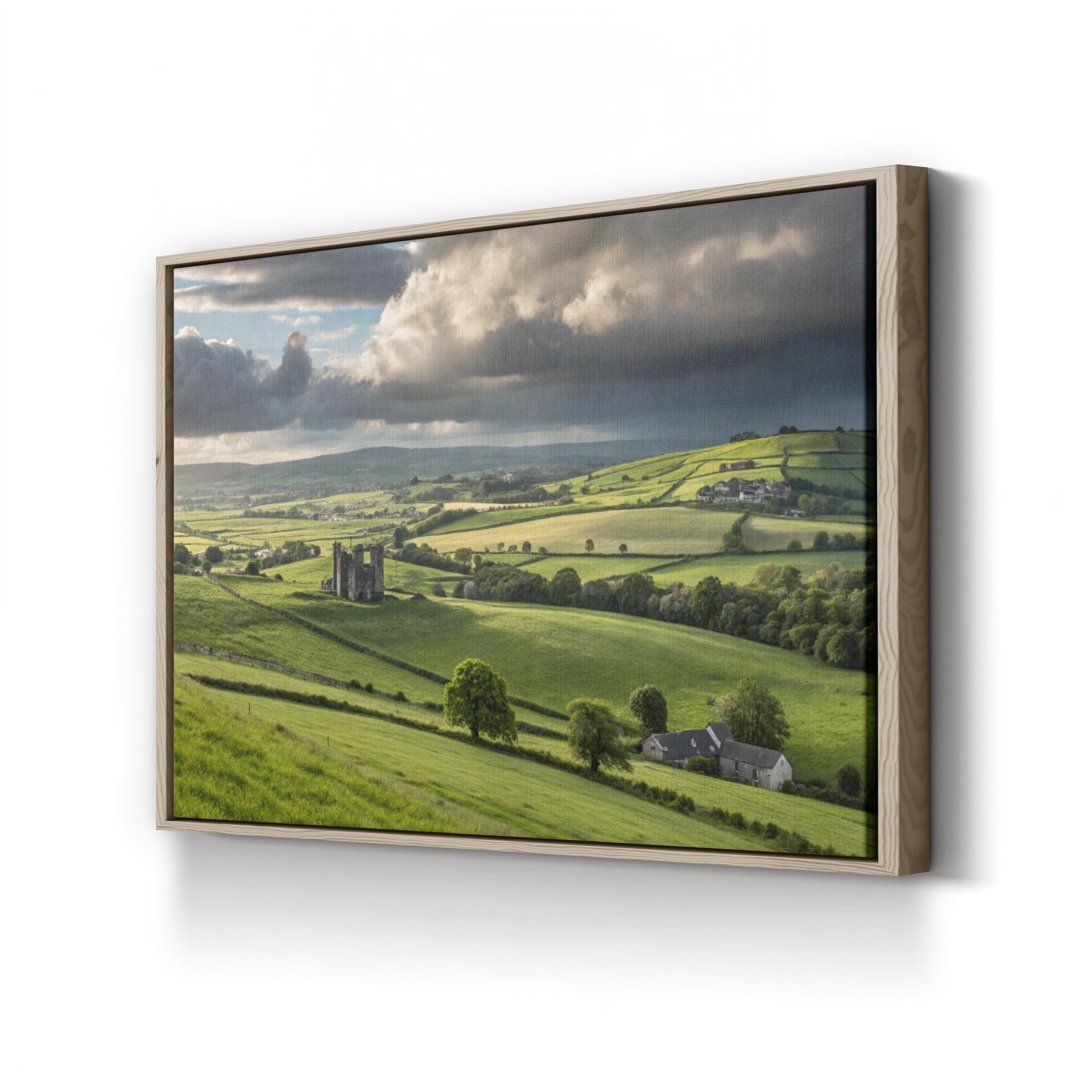 Irish Countryside Green Hills – Vintage Photography Wall Art | Landscape Canvas Print
