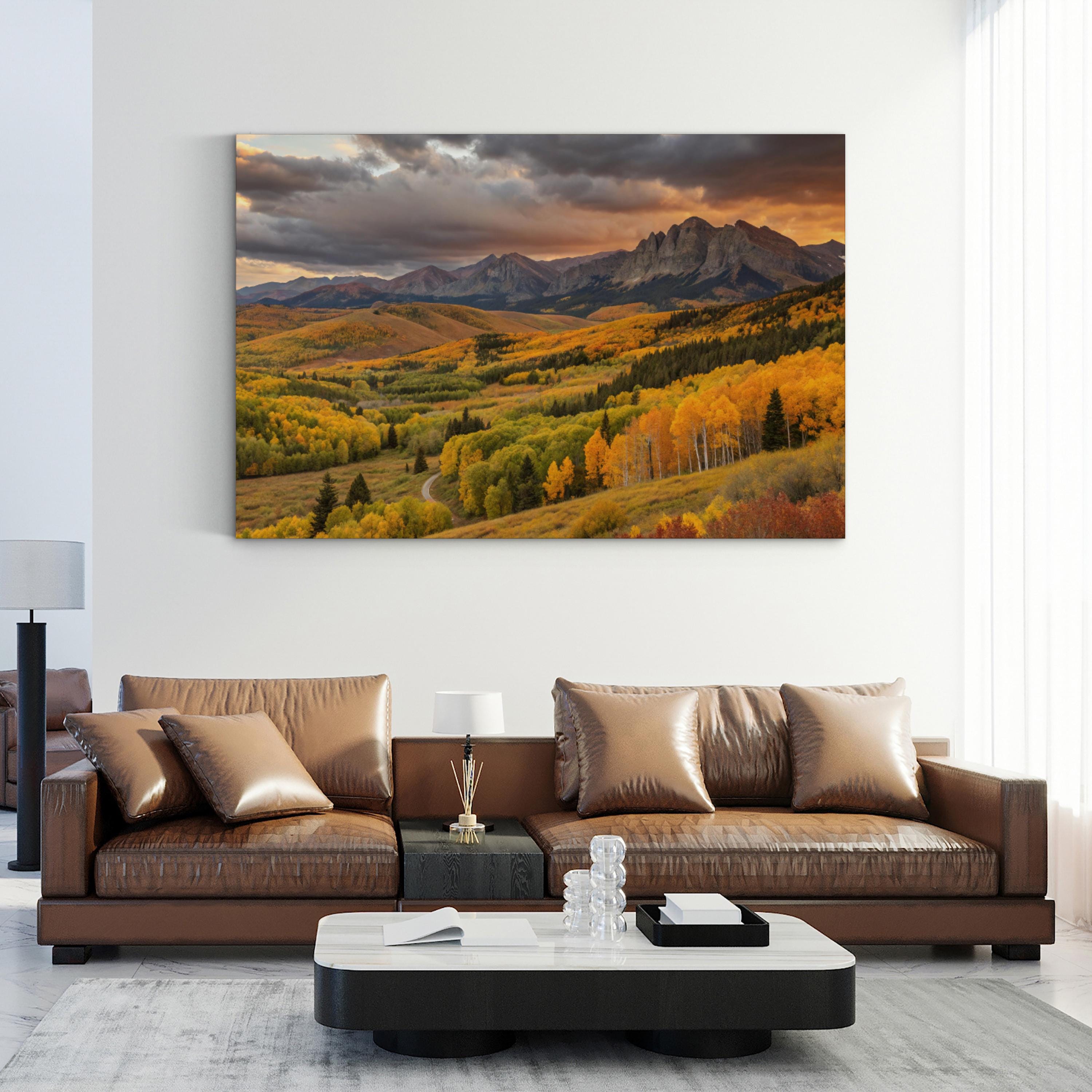 Kebler Pass Autumn Aspens – Vintage Photography Wall Art | Colorado Canvas Print
